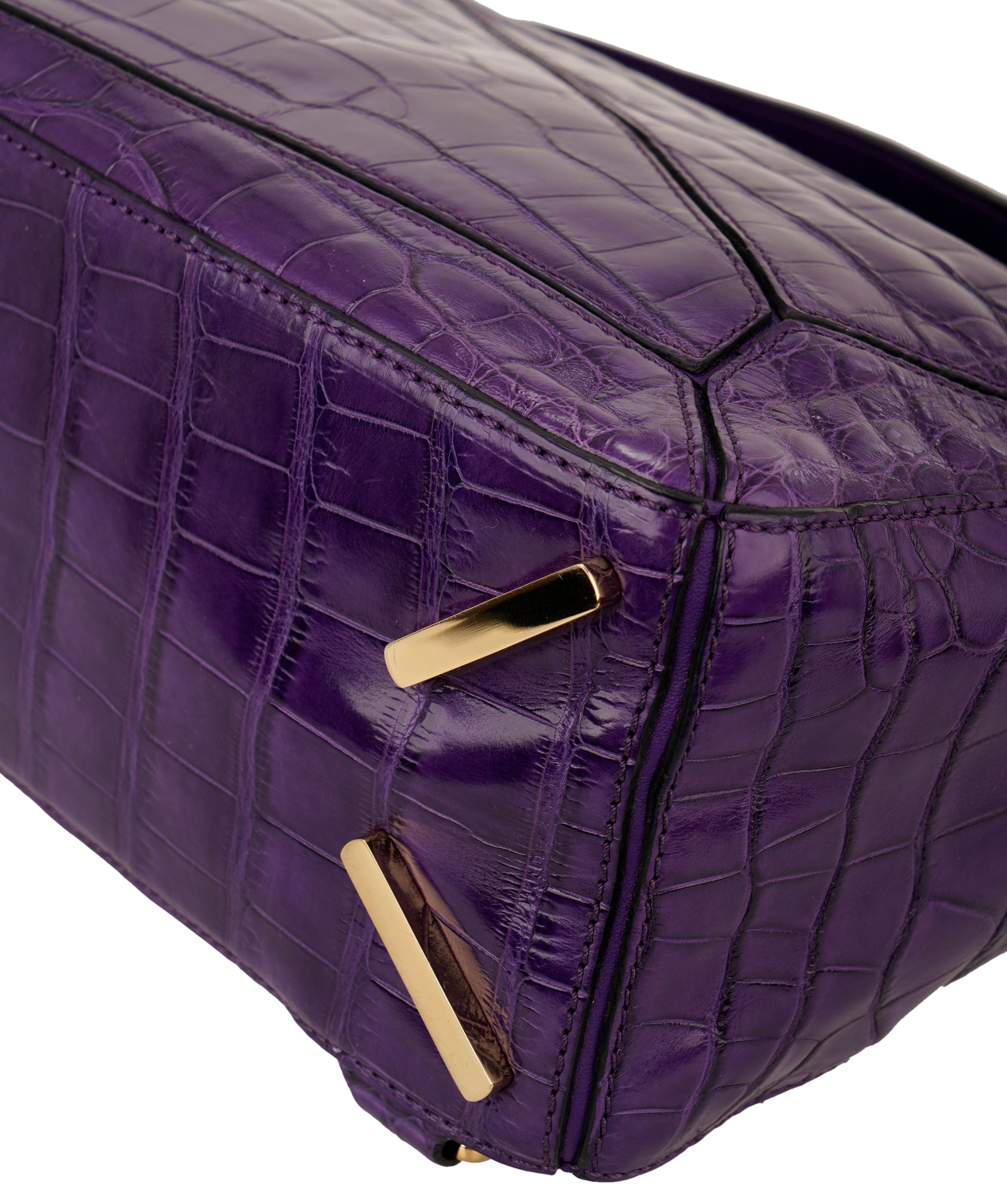 Loewe Loewe Puzzle Bag Alligator Medium with GHW ALC3918