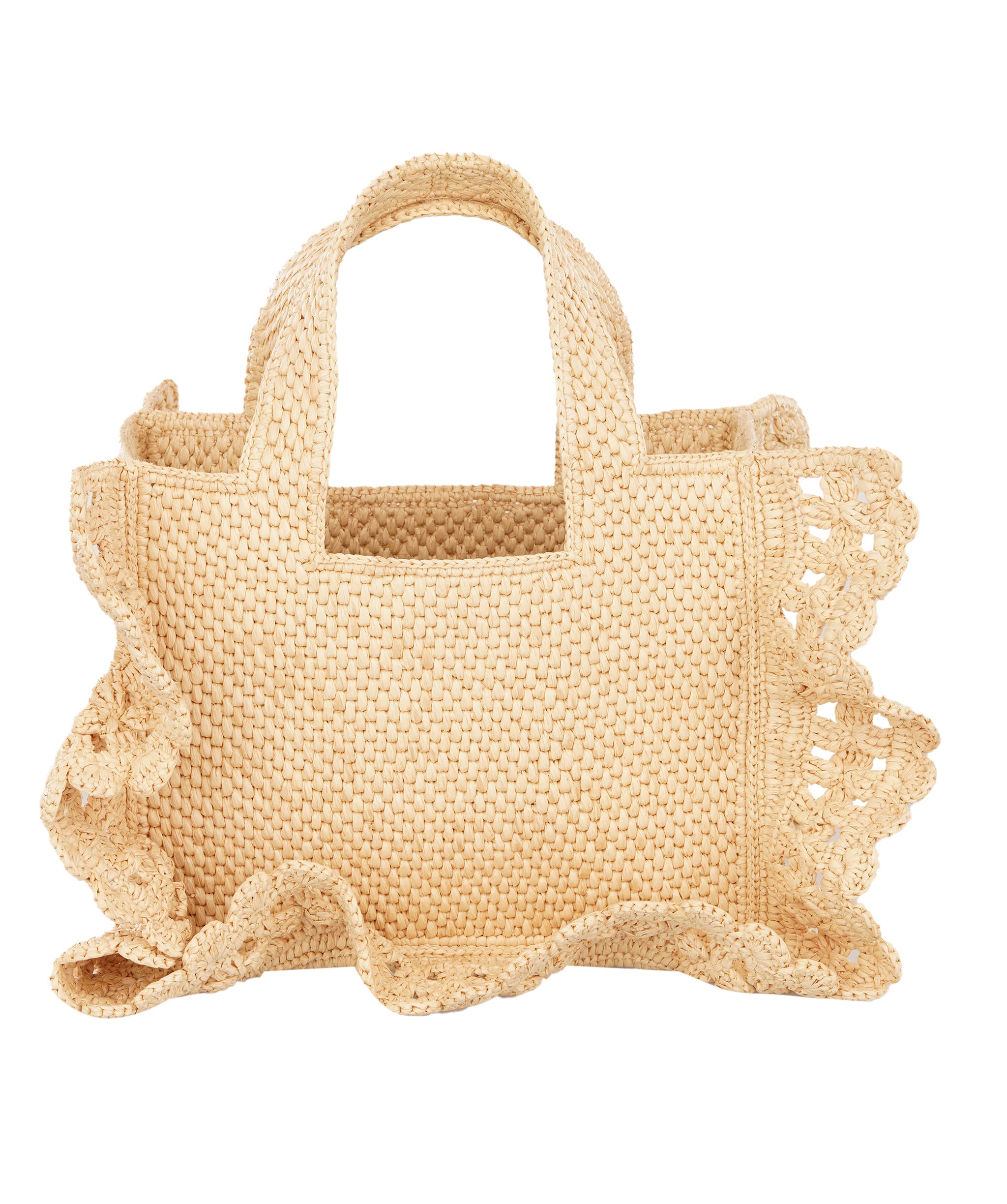Loewe Loewe x Paula's Beige Ibiza Font Ruffla Tote Bag ALTC1186