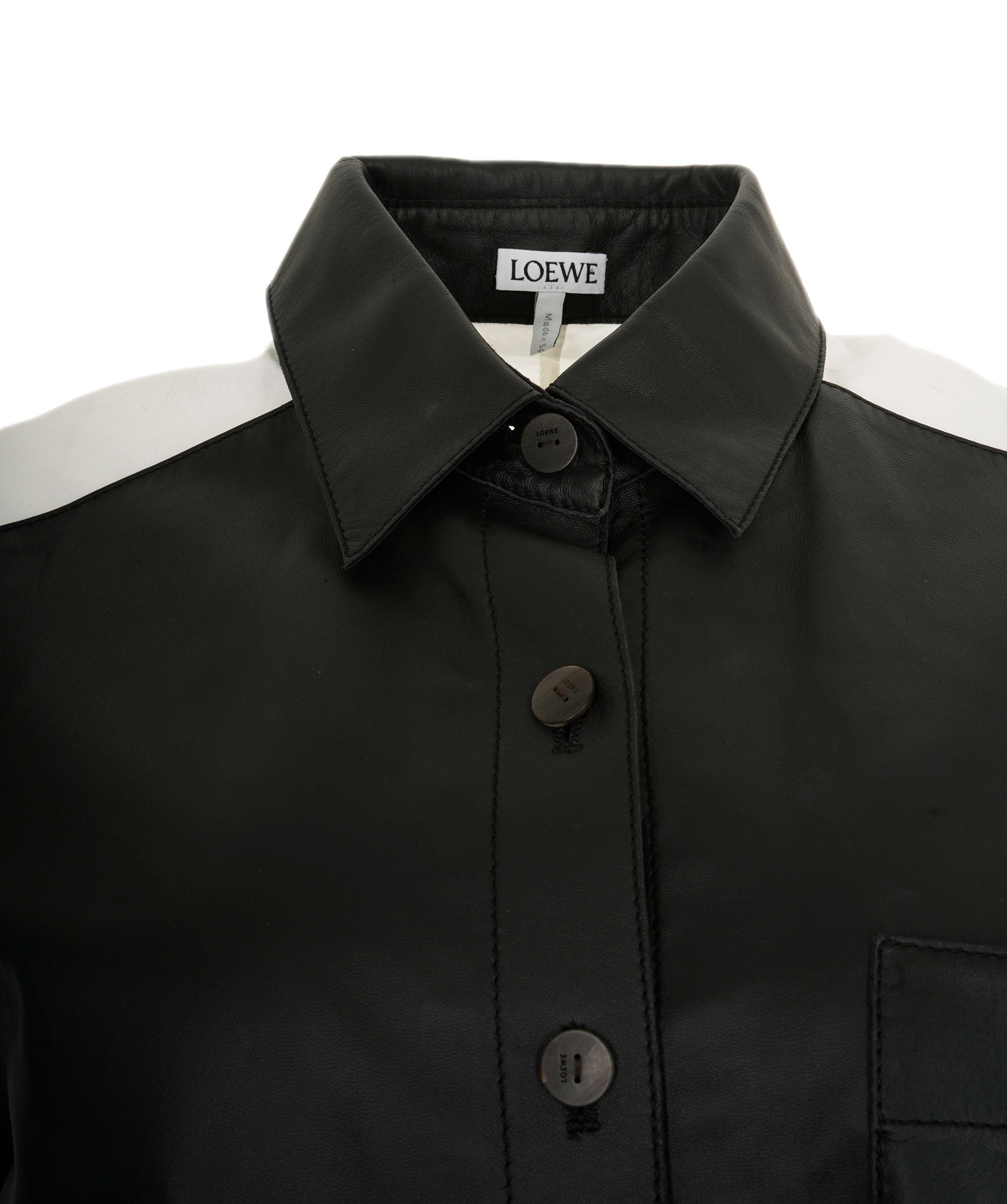 Loewe Loewe bi black & white leather shirt - AJC0418