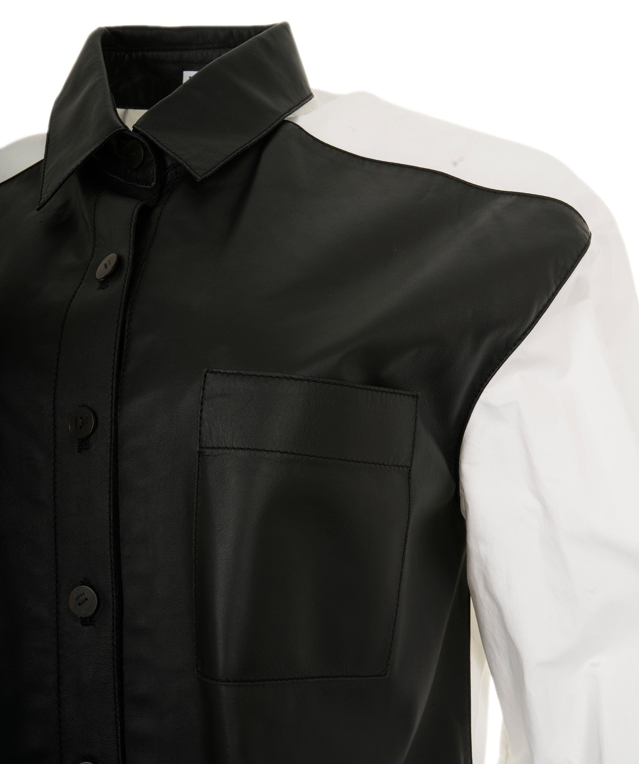 Loewe Loewe bi black & white leather shirt - AJC0418