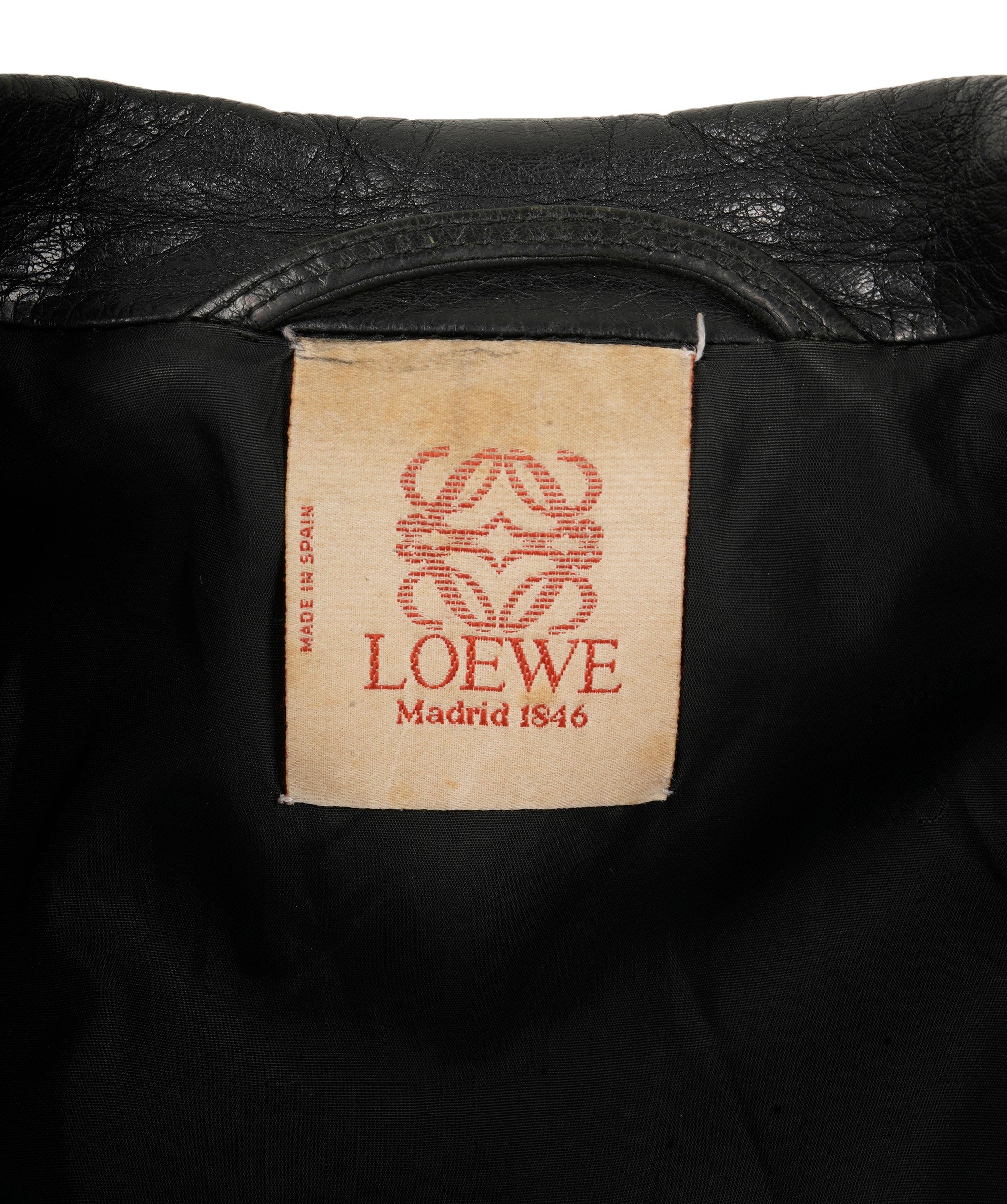 Loewe Loewe Vintage leather jaket anagram AVL1117
