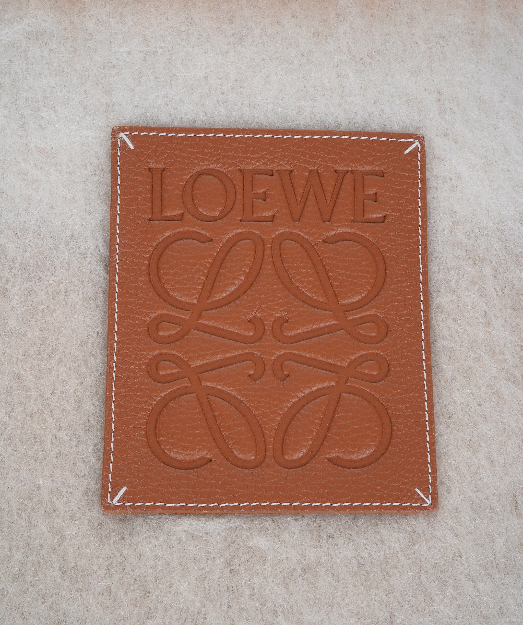 Loewe Loewe Logo-patched striped blanket ASL9663