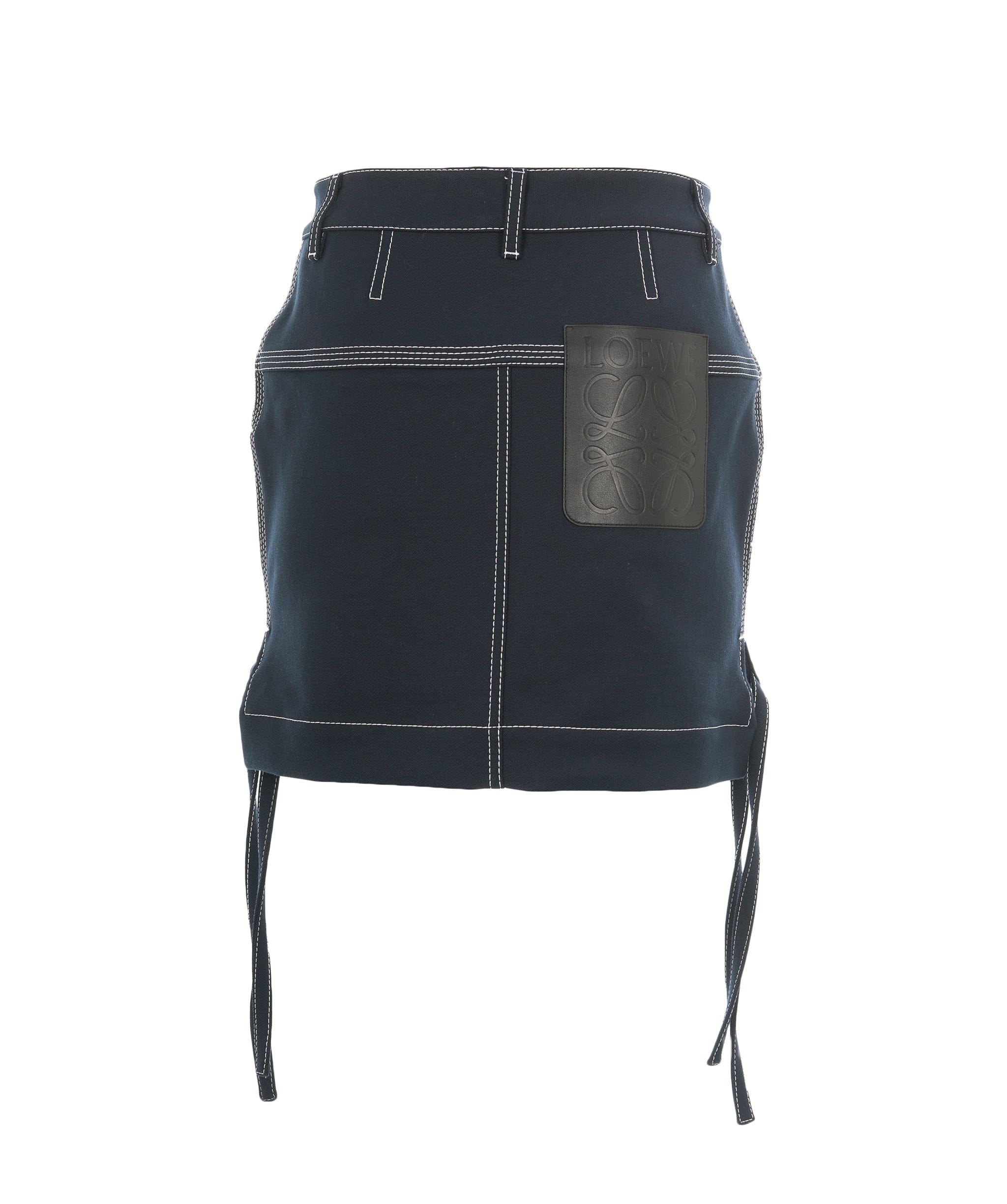 Loewe Loewe Anagram Denim Mini Skirt Navy ALL0819