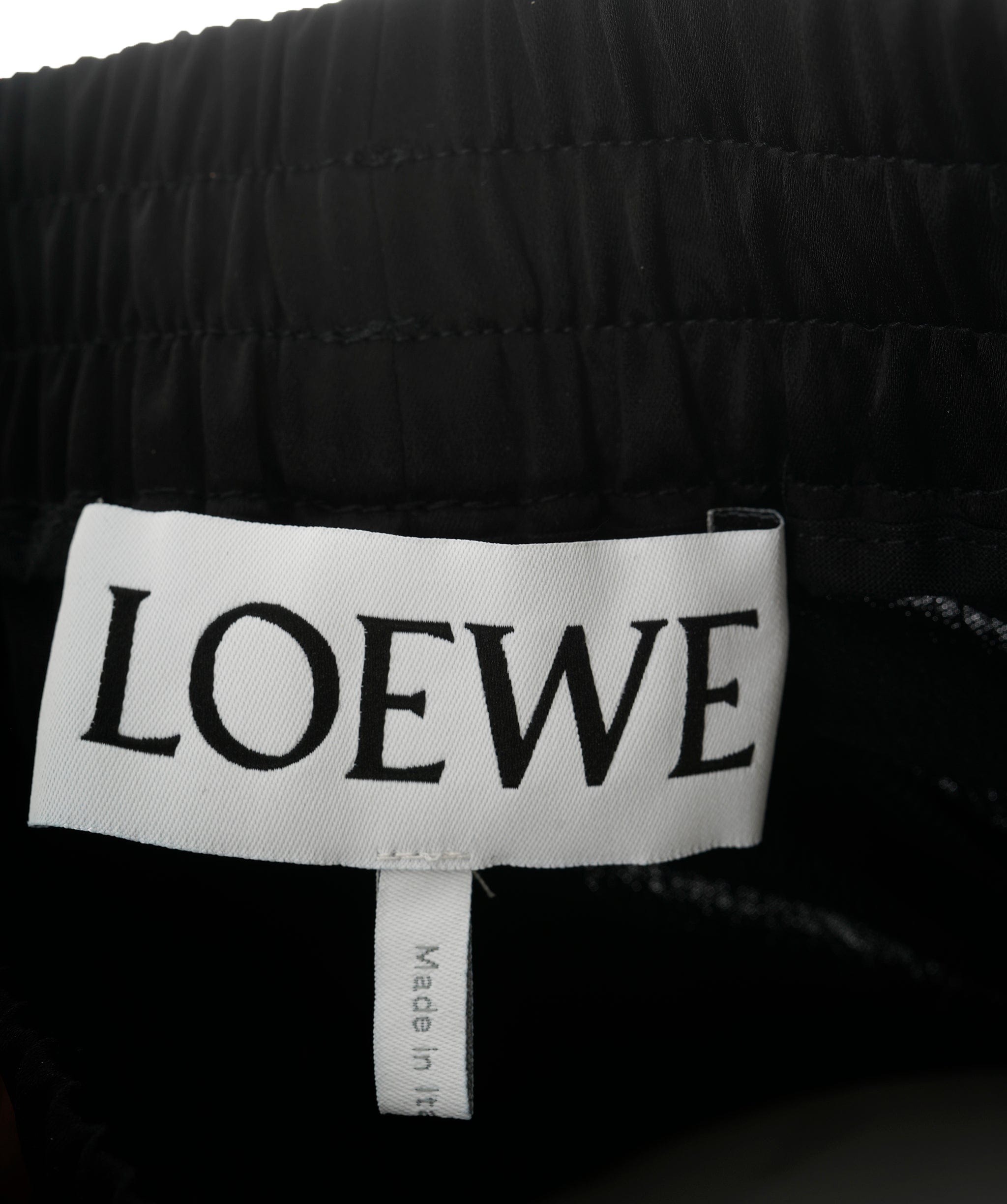 Loewe Loewe Silk Black Trousers With Anagram Size S  ALL0809