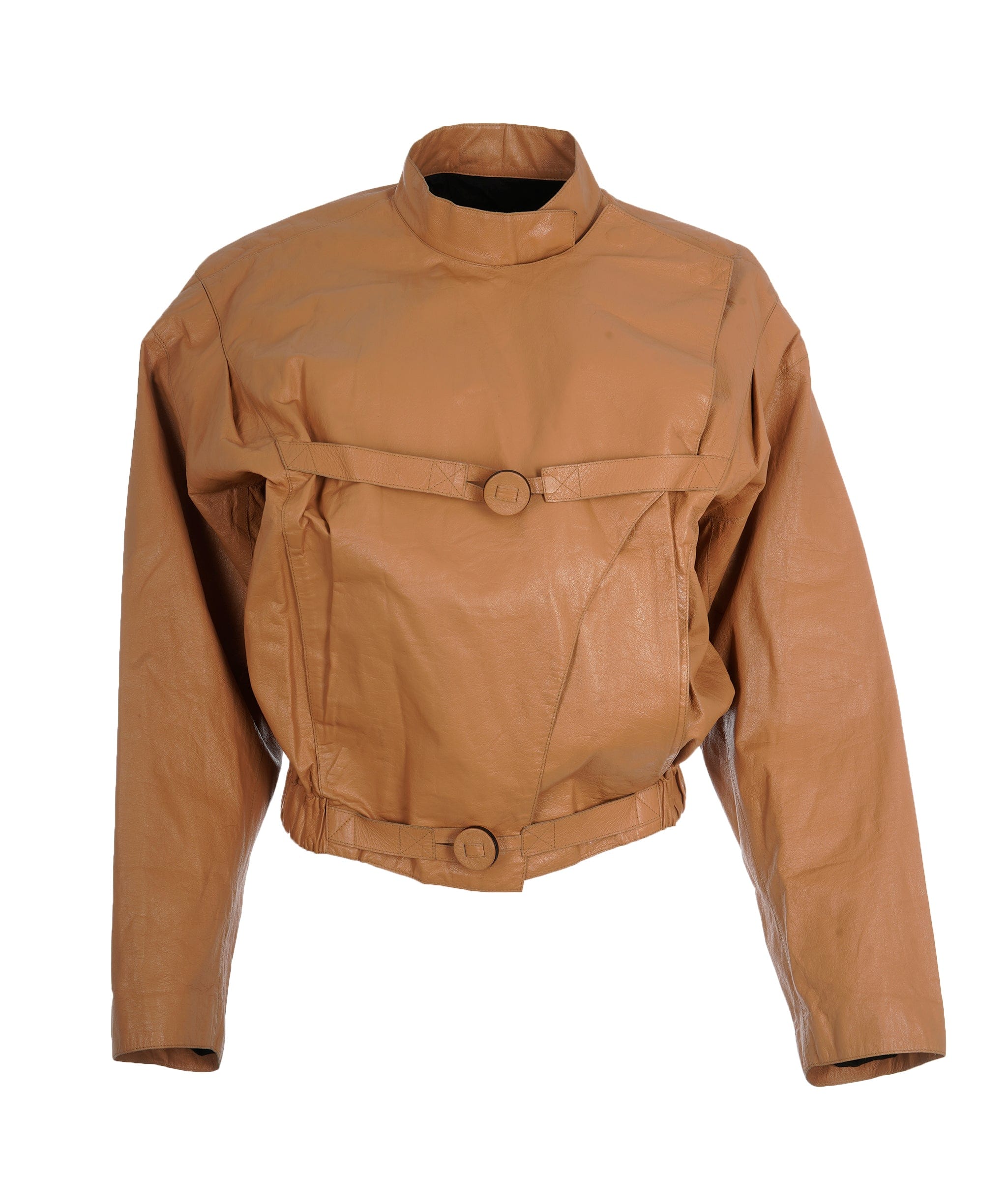 Loewe Loewe Tan Bomber Style Leather Jacket  ALL0576