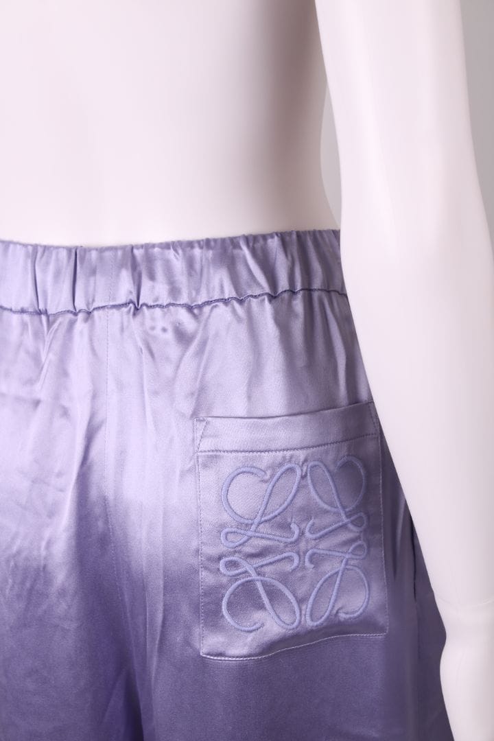 Loewe Loewe Silk satin pleated pants Lilac XS