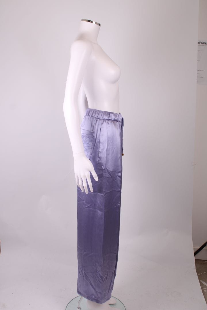 Loewe Loewe Silk satin pleated pants Lilac XS