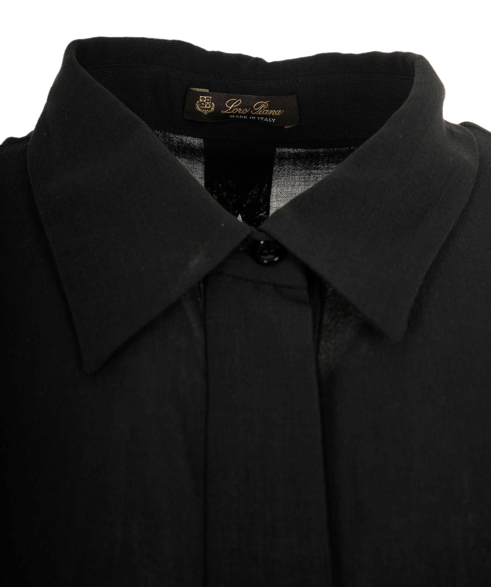 Loro Piana Loro Piana black v neck pleated silk dress  ASL8491