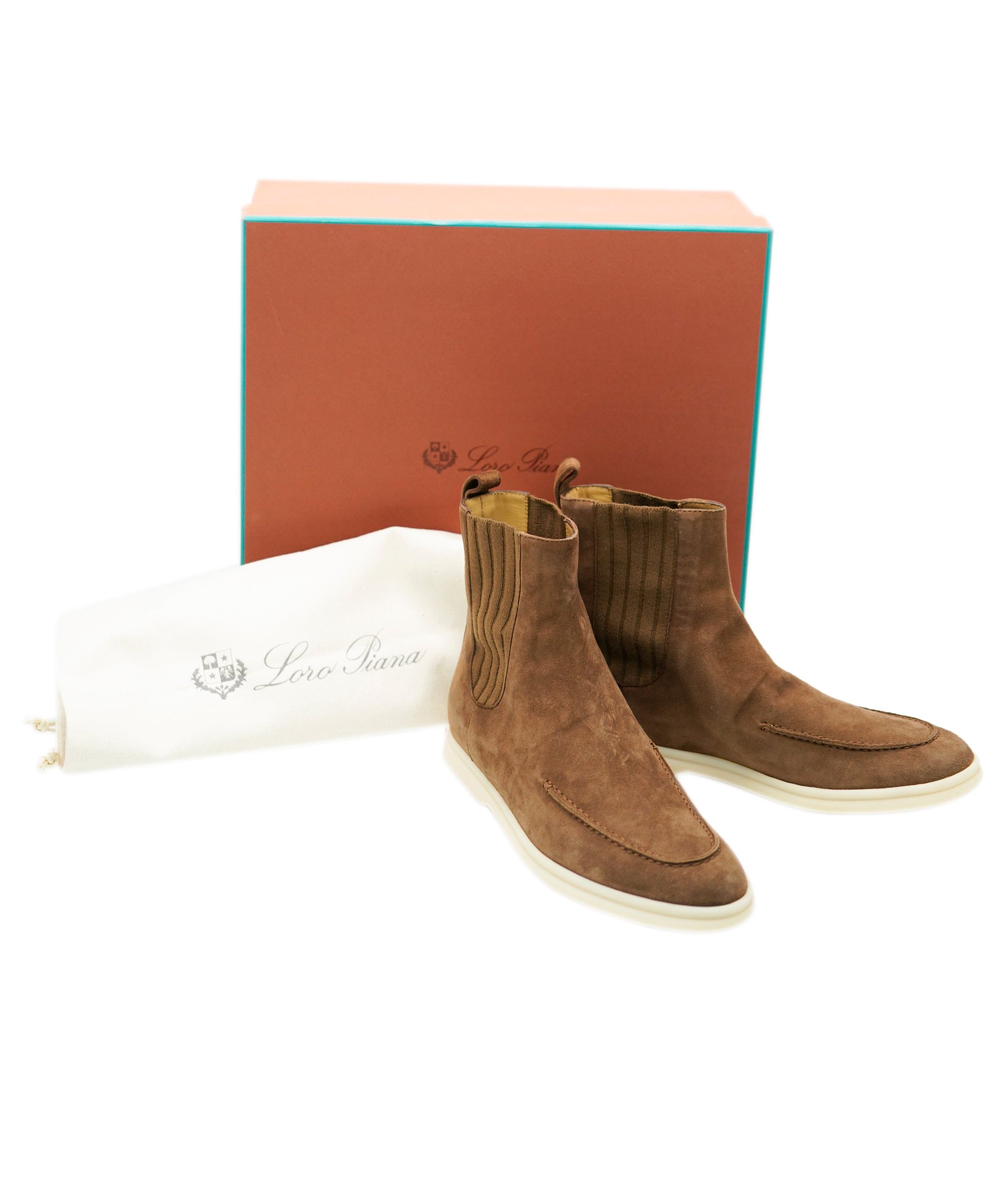 Loro Piana Loro piana suede brown chelsea boot AJL0220