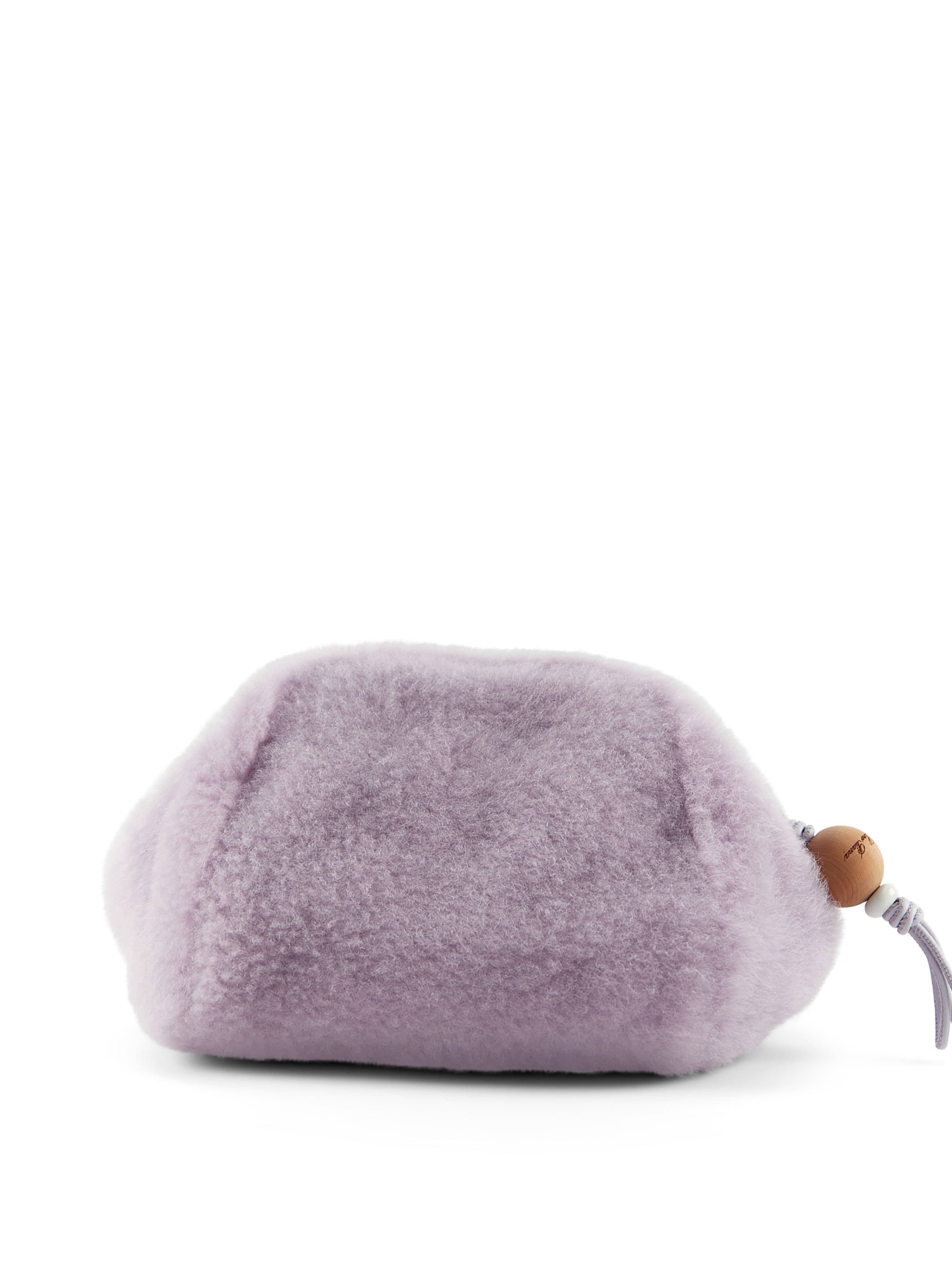 Loro Piana LORO PIANA SHEARLING CLUTCH Lilac