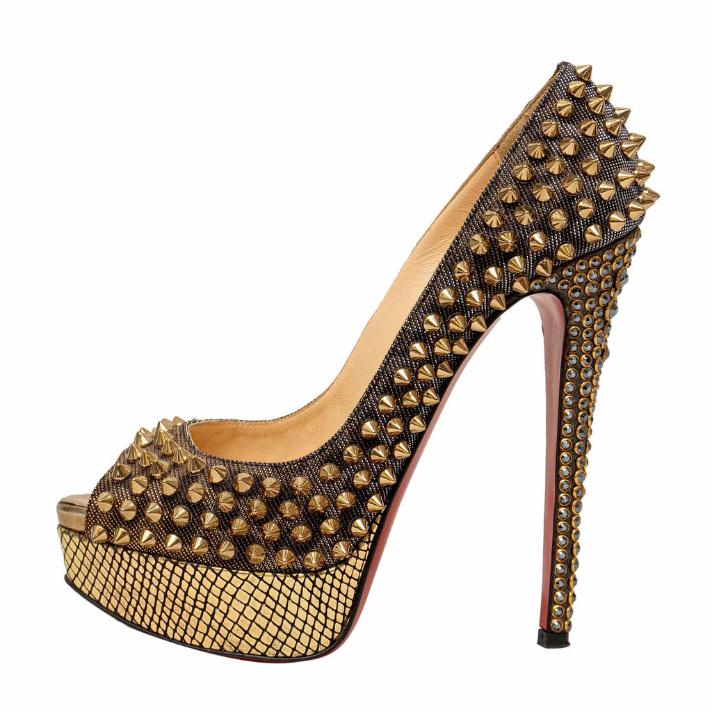 Gold spiked outlet louboutins