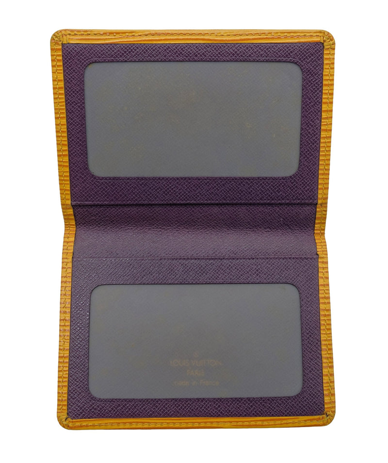 Purple / Yellow Leather Wallet