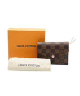 Louis Vuitton Louis Vuitton damier ebene wallet with pink interiors - AJC0482