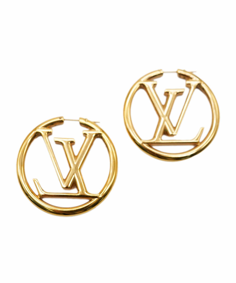 Louis Vuitton Gold LV Hoop Earrings ALL0427 – LuxuryPromise