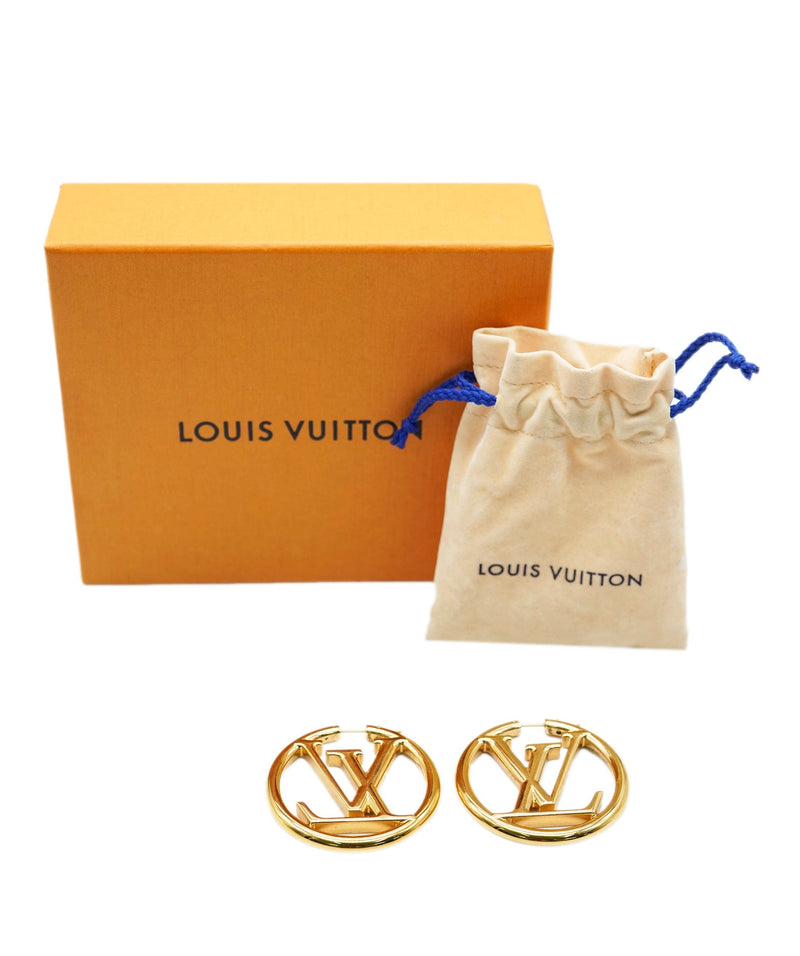 Louis Vuitton Gold LV Hoop Earrings ALL0427 – LuxuryPromise