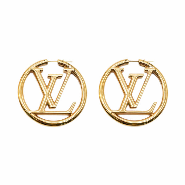 Buy Pre Loved Louis Vuitton Gold LV Hoop Earrings ALL0427 Products Online -  Luxury Promise