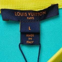 Louis Vuitton Green Logo Printed Knit Crew Neck Half Sleeve T-Shirt L Louis  Vuitton