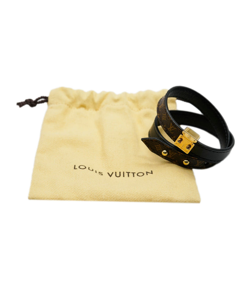 Louis Vuitton Nano Monogram Gold Tone Bracelet