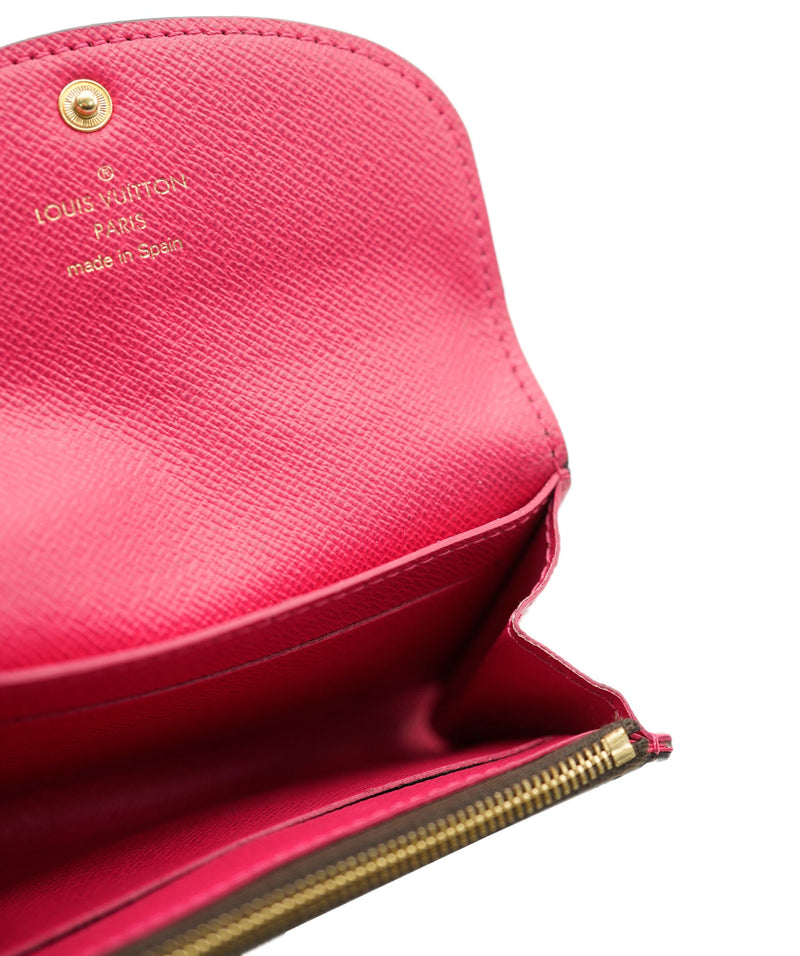 Louis Vuitton Louis Vuitton monogram cardholder with hot pink interior - AJC0483