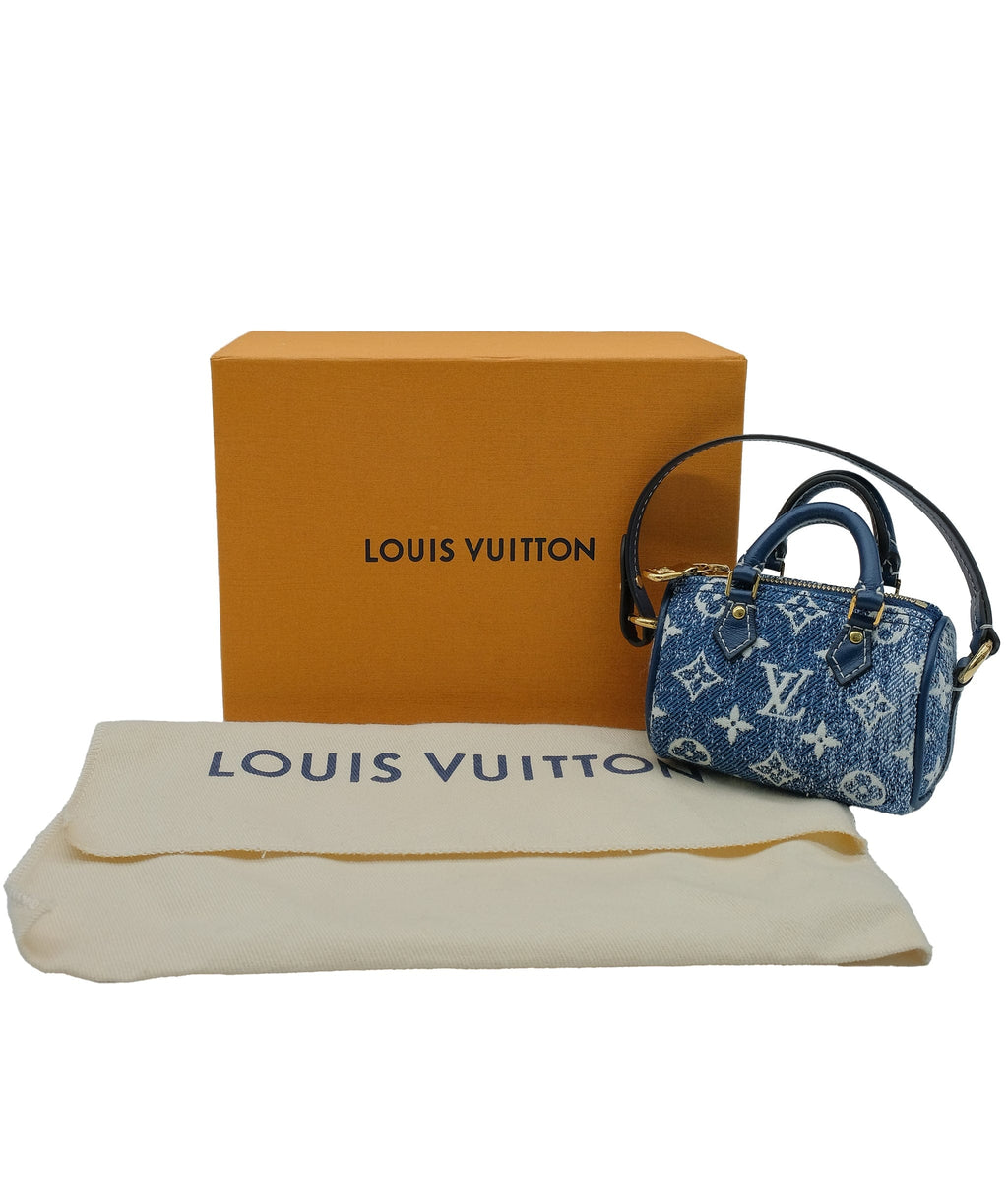 Louis Vuitton Micro Speedy Denim Bag Charm REC1527 – LuxuryPromise