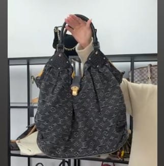 Louis Vuitton L26022927 LV XL Bag Black Denim Monogram