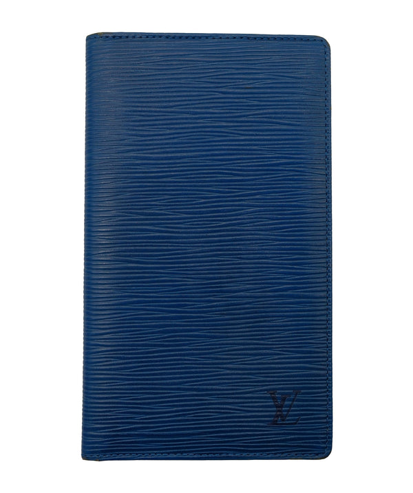 Louis Vuitton Louis Vuitton Bi Fold Epi Leather Blue RJC2925