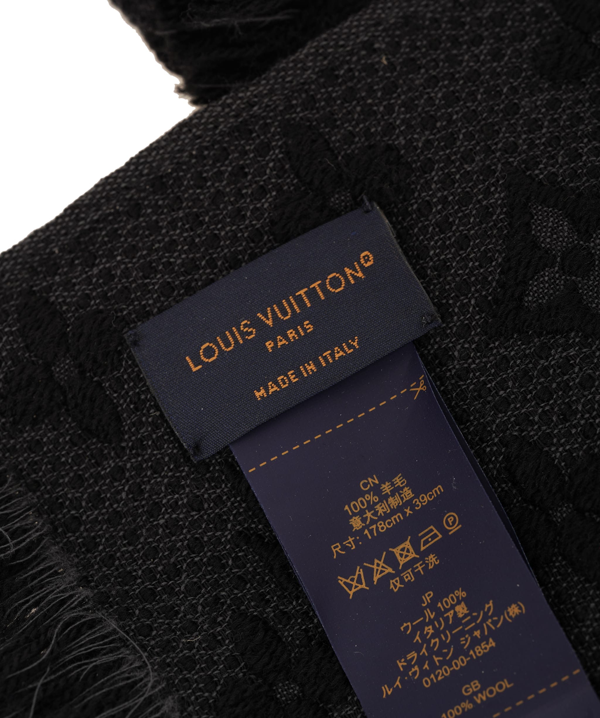 Louis Vuitton Louis Vuitton Black Scarf