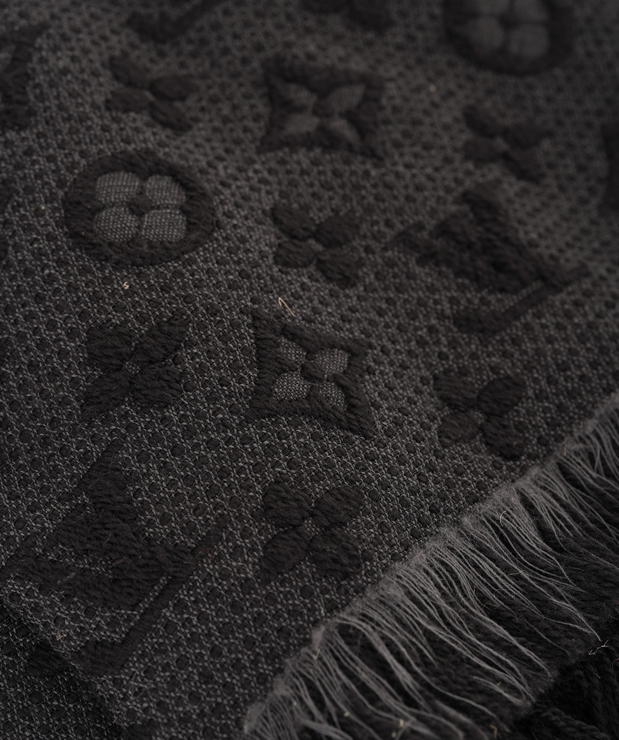 Louis Vuitton Louis Vuitton Black Scarf
