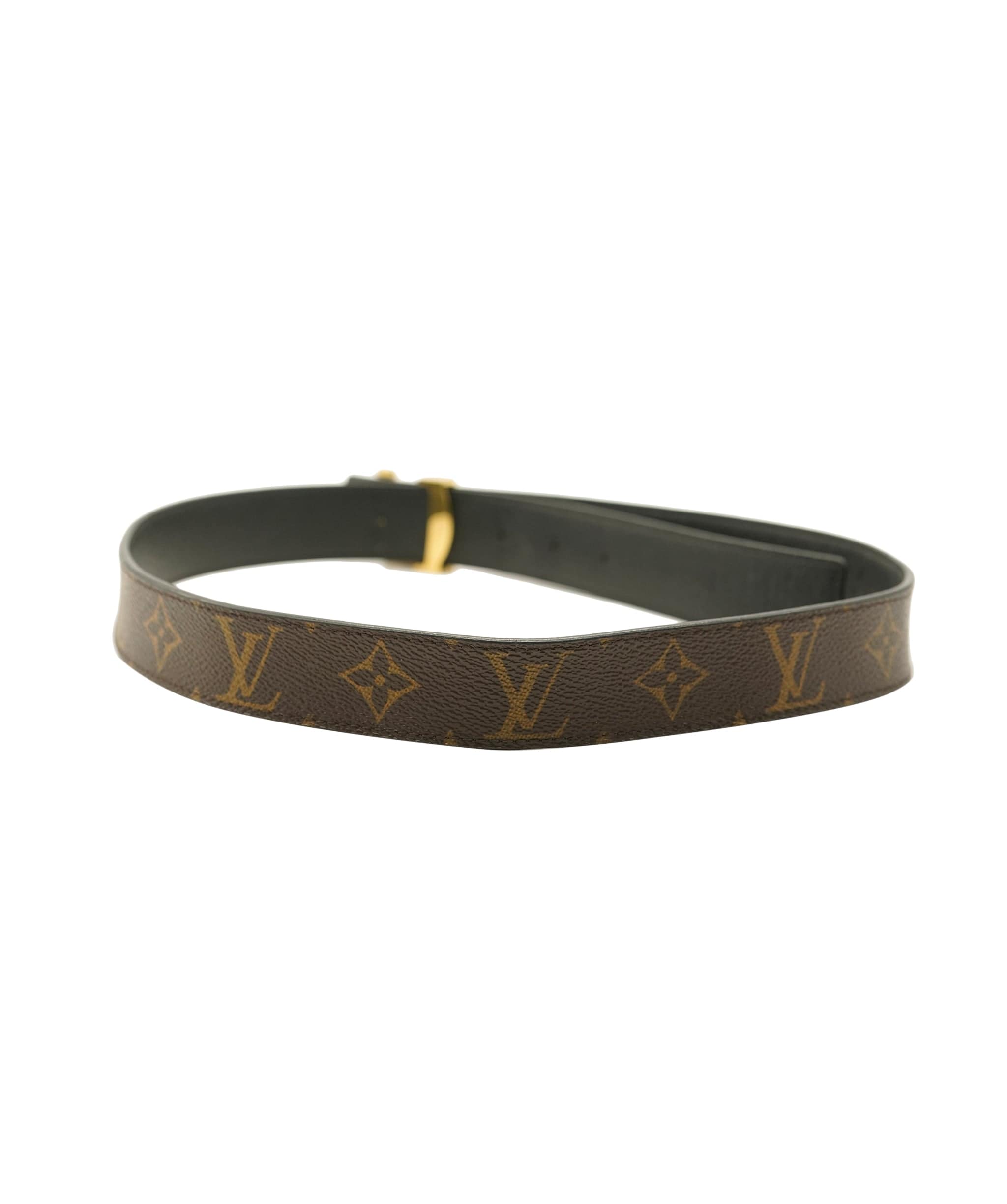 Louis Vuitton Louis Vuitton Brown Monogram Canvas & Leather LV Pyramide Belt ALC2310