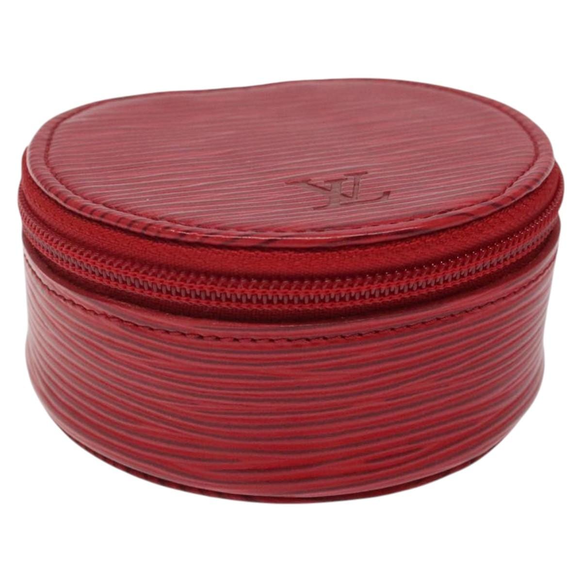 LOUIS VUITTON LOUIS VUITTON Epi Ecrin Bijoux8 Jewelry Box Red M48227 LV Auth 125495