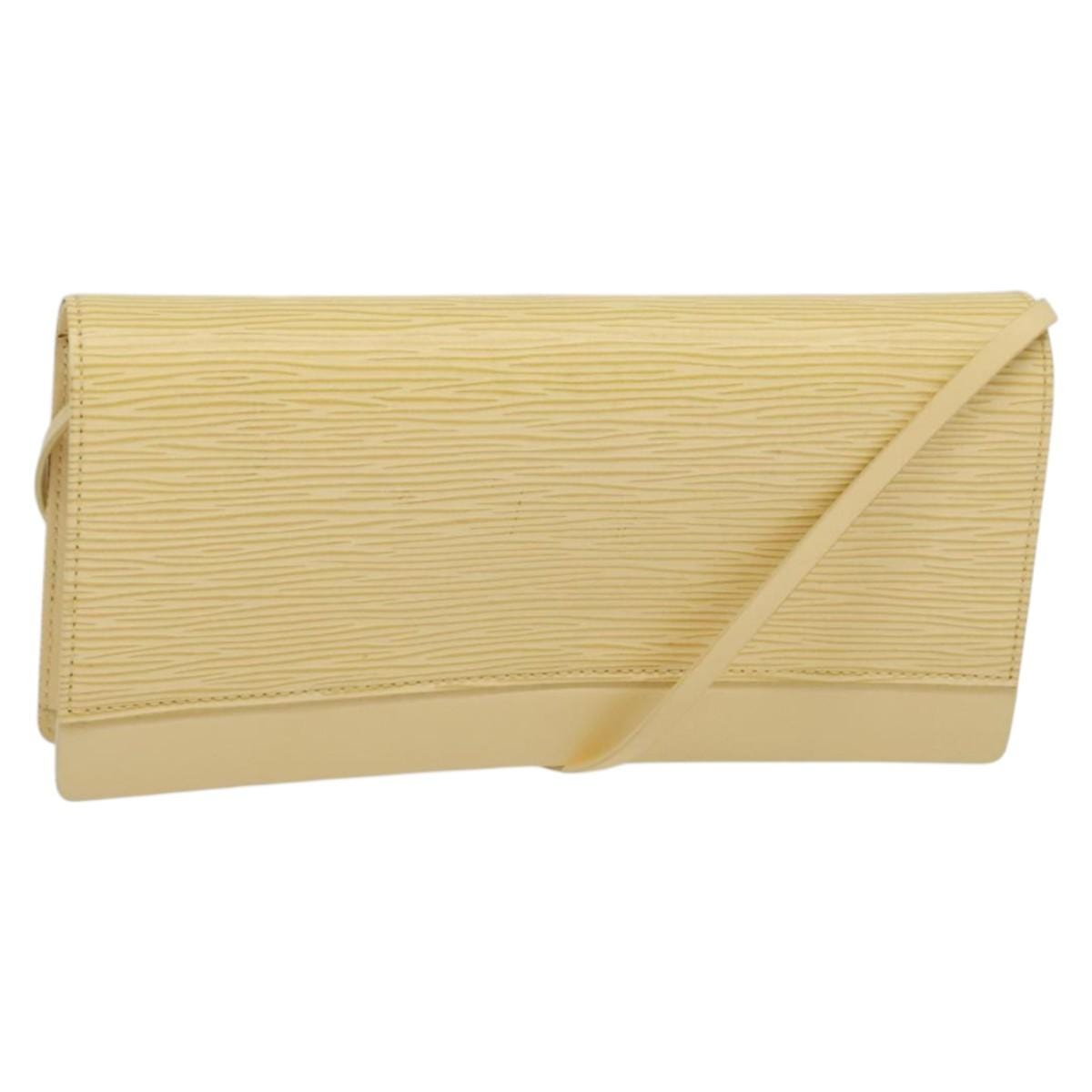 LOUIS VUITTON LOUIS VUITTON Epi Leather Honfleur Shoulder Bag Vanilla M5273A LV Auth BA3886