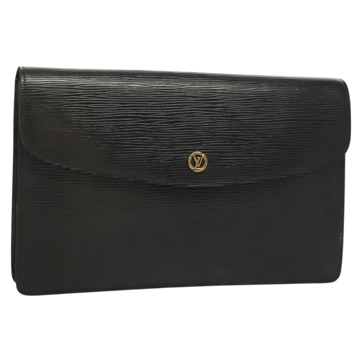LOUIS VUITTON LOUIS VUITTON Epi Montaigne 27 Clutch Bag Black M52652 LV Auth 129135