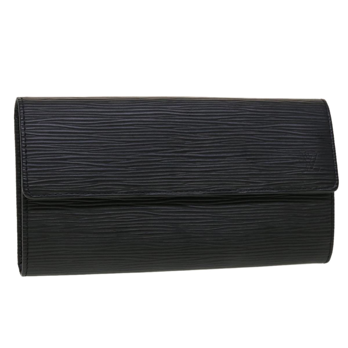 LOUIS VUITTON LOUIS VUITTON Epi Portefeuille Sarah Long Wallet Black M63742 LV Auth 45082
