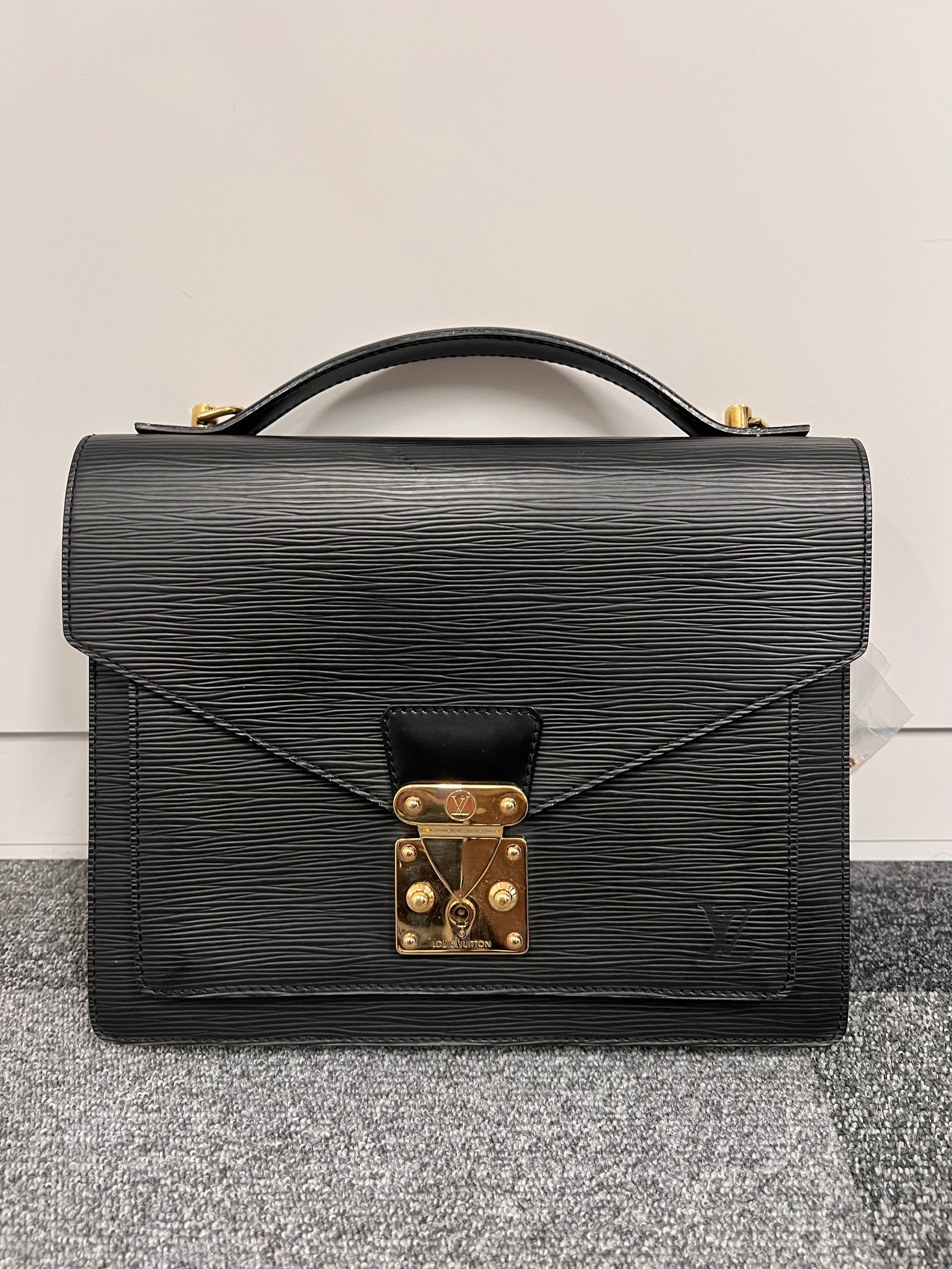 LOUIS VUITTON LOUIS VUITTON M52122 Epi Monceau Black B0701HQ3Z5