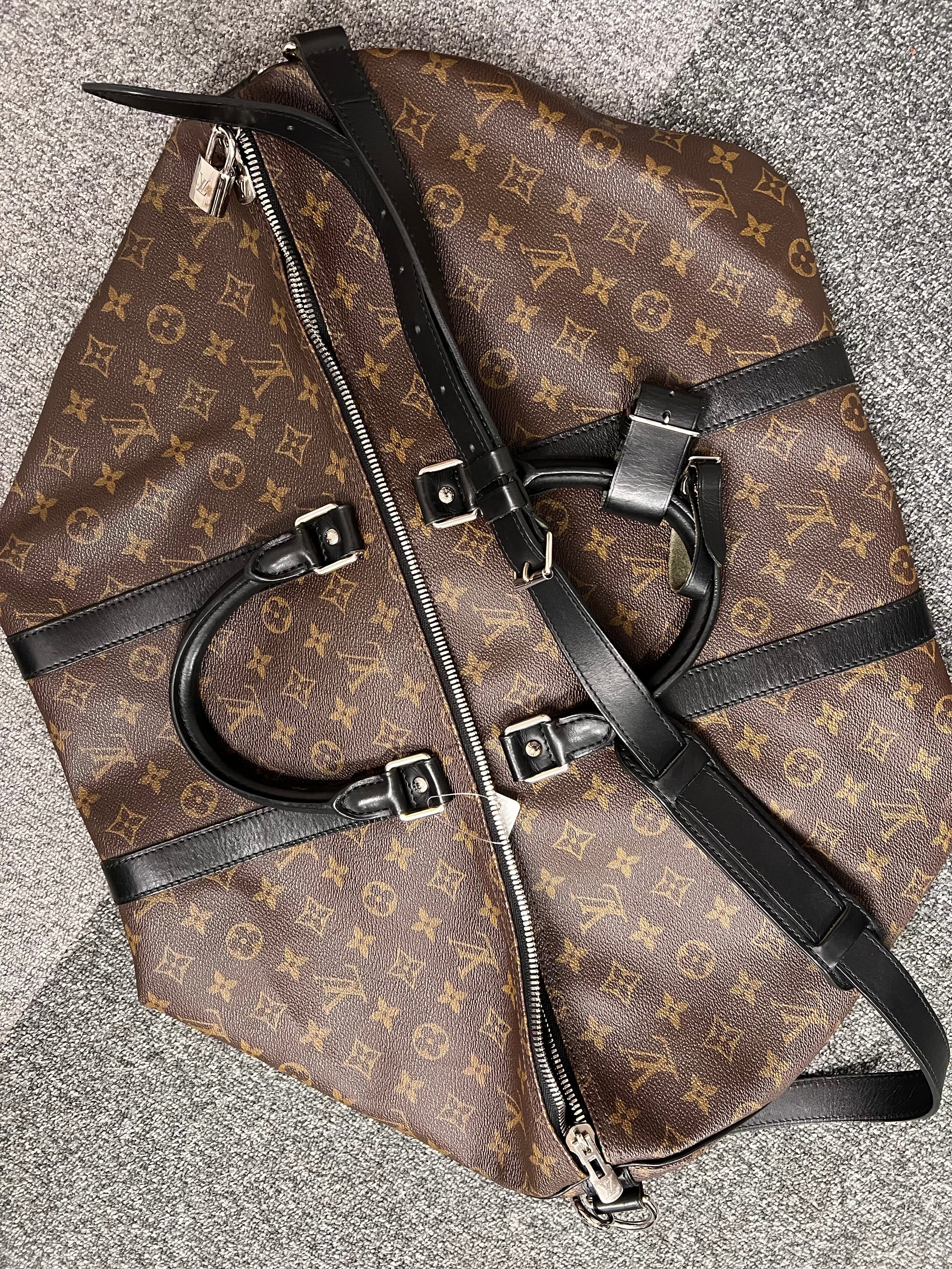 LOUIS VUITTON LOUIS VUITTON M56714 Macassar Keepall Bandouliere 55 B09035Y3GZ