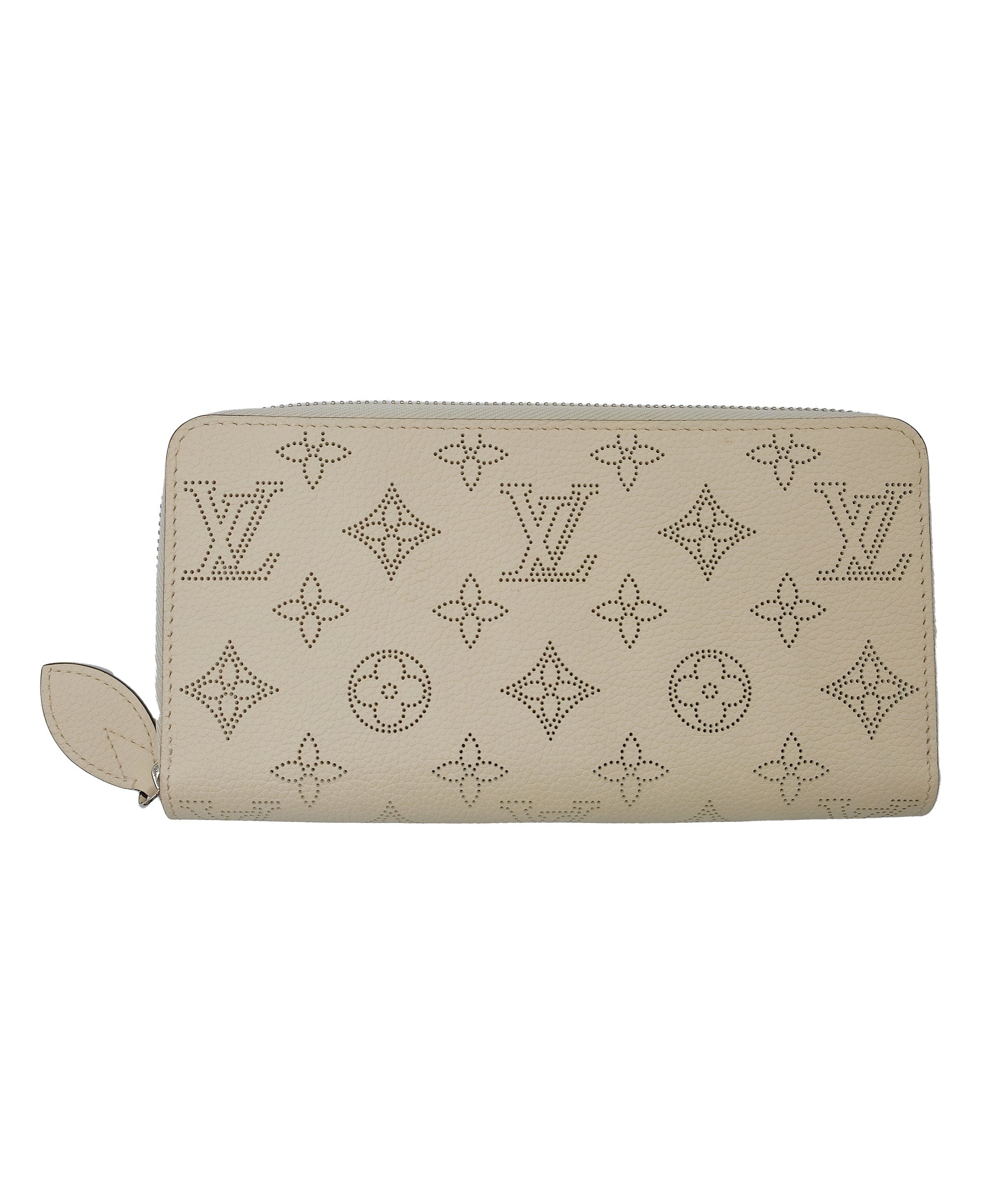 Louis Vuitton Louis Vuitton Monogram Beige Perforated zip wallet mahina Leather RJC3204