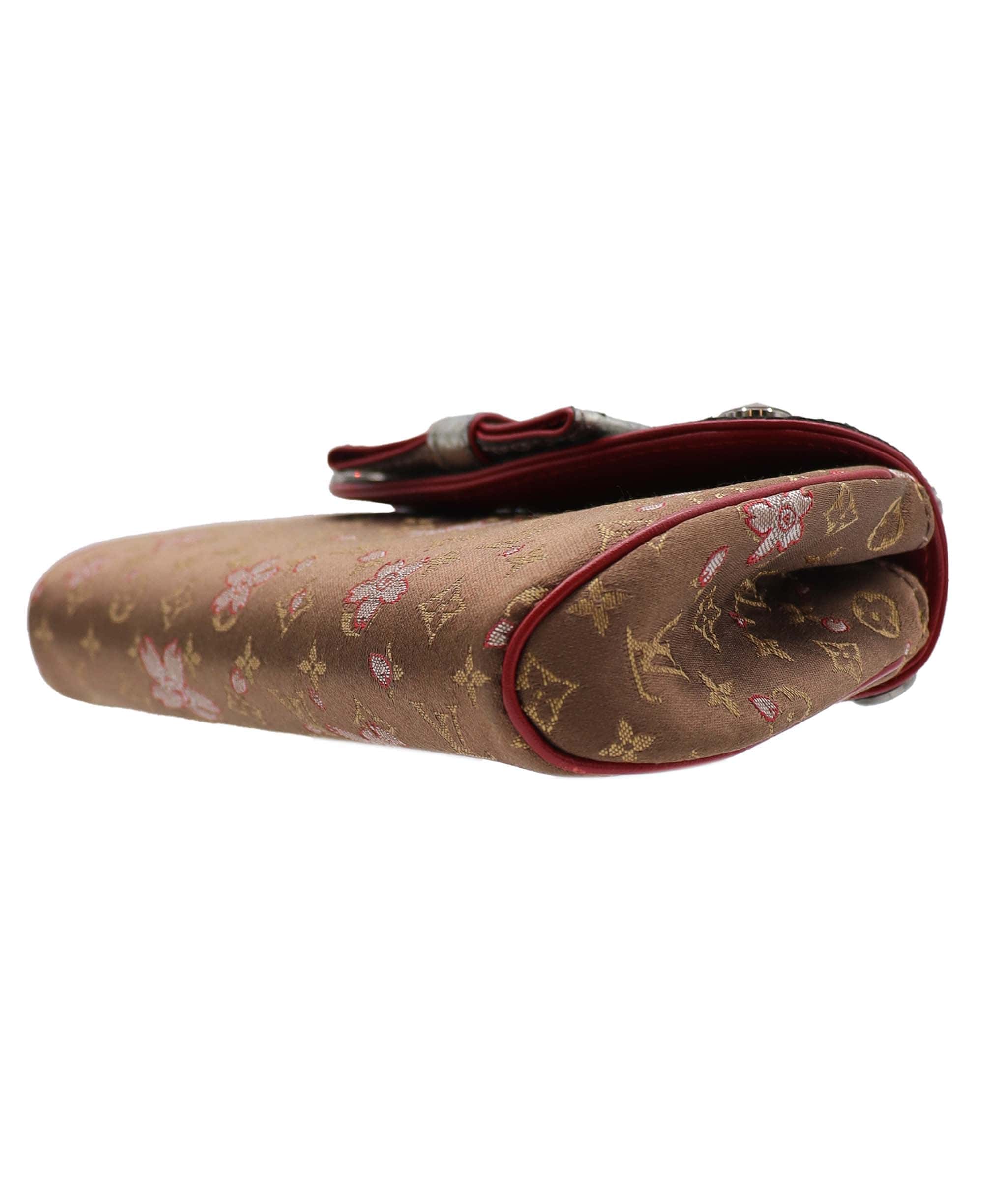 Louis Vuitton Louis Vuitton Monogram Cherry Blossom Satin Brown Griotte DXBS3700