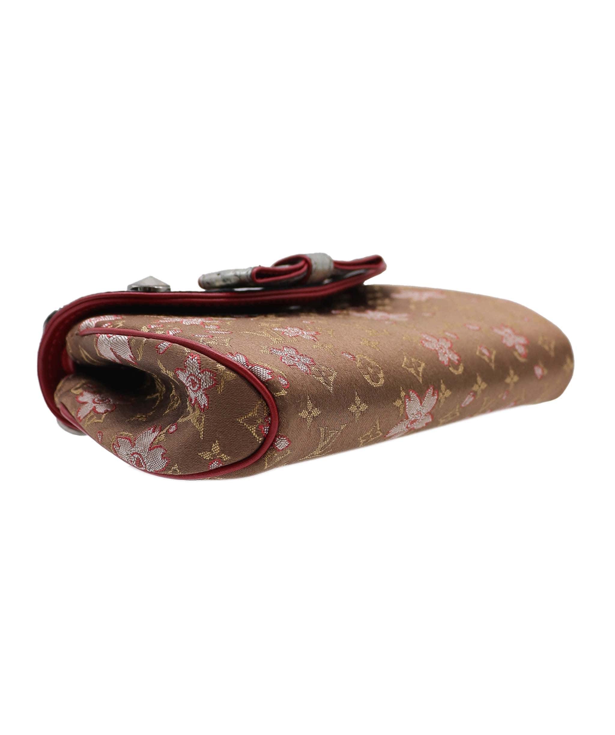 Louis Vuitton Louis Vuitton Monogram Cherry Blossom Satin Brown Griotte DXBS3700