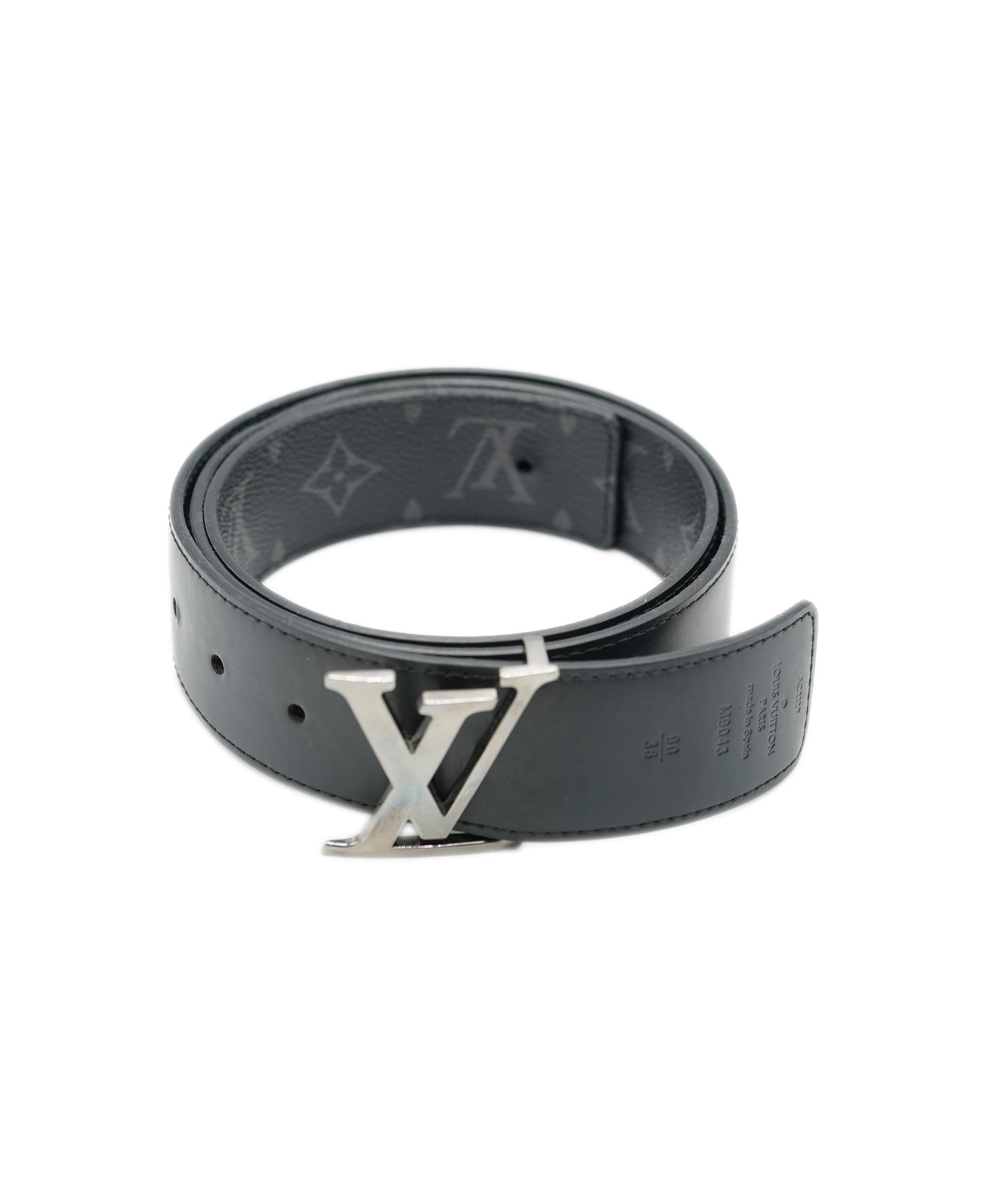 Louis Vuitton Louis Vuitton Monogram Eclipse Black Calfskin LV Initiales 40MM Reversible Belt 90/36 ABC0346