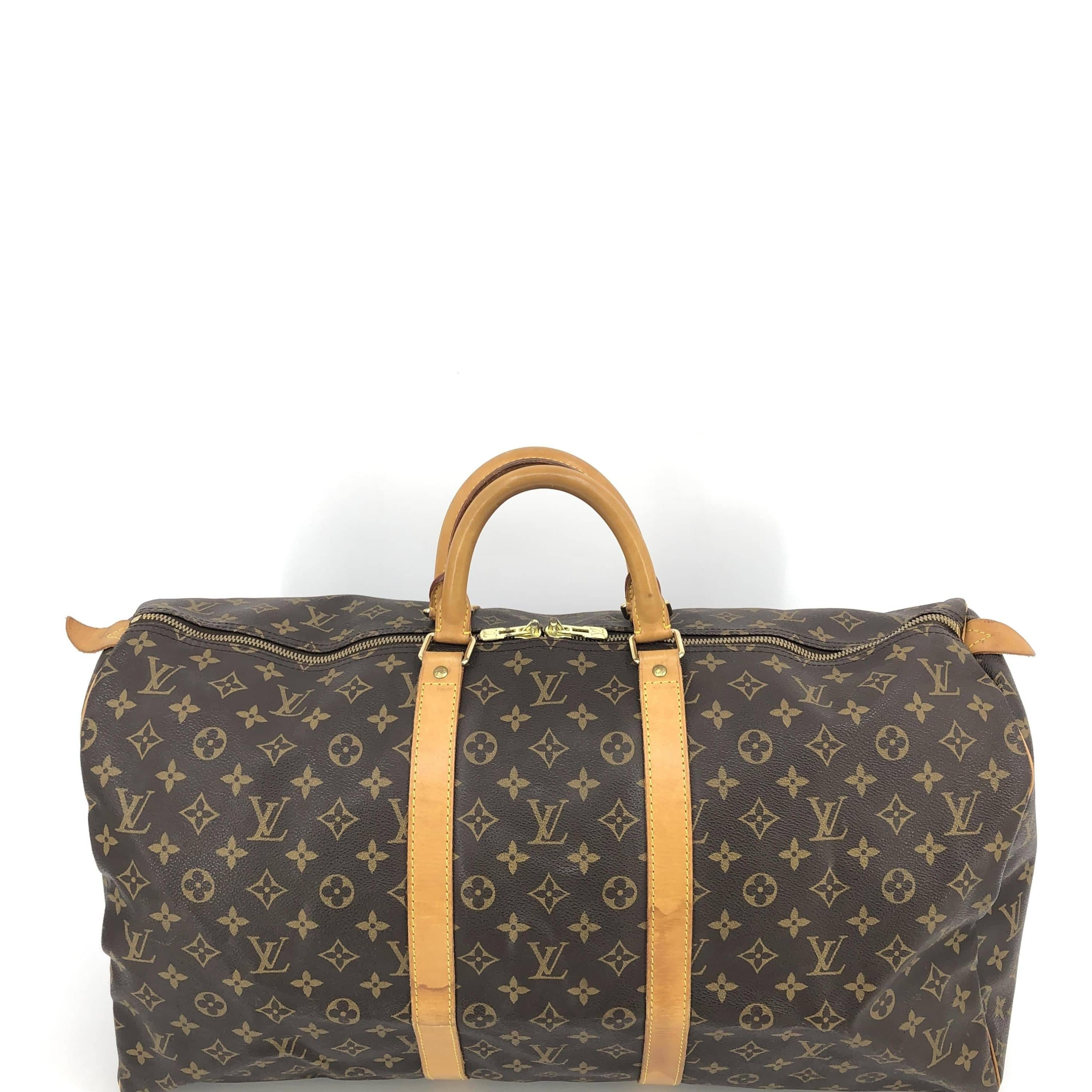 Louis Vuitton Louis Vuitton Monogram Keepall 55 Handbag C318018