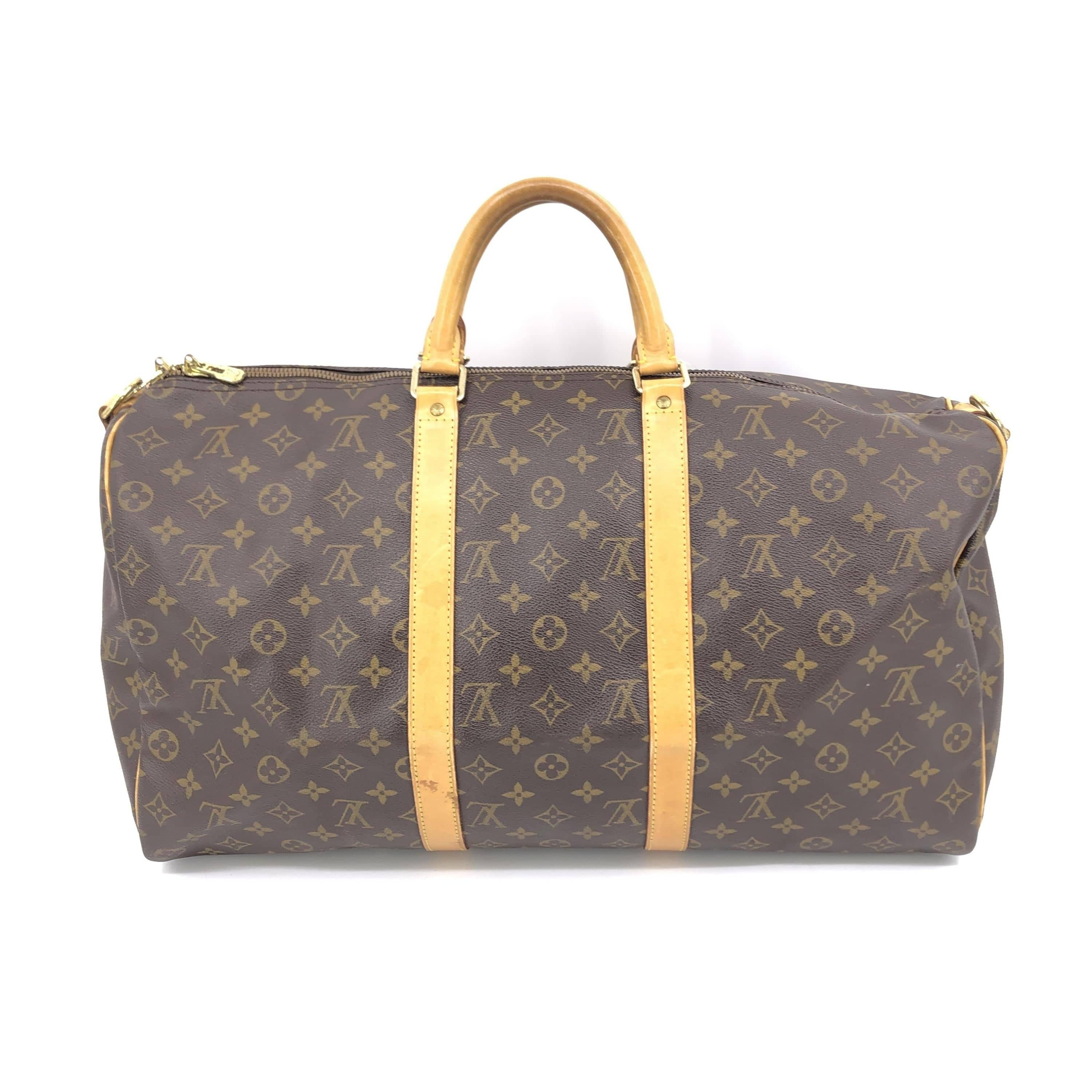 Louis Vuitton Louis Vuitton Monogram Keepall Bandouliere 50 Travel Bag C328680