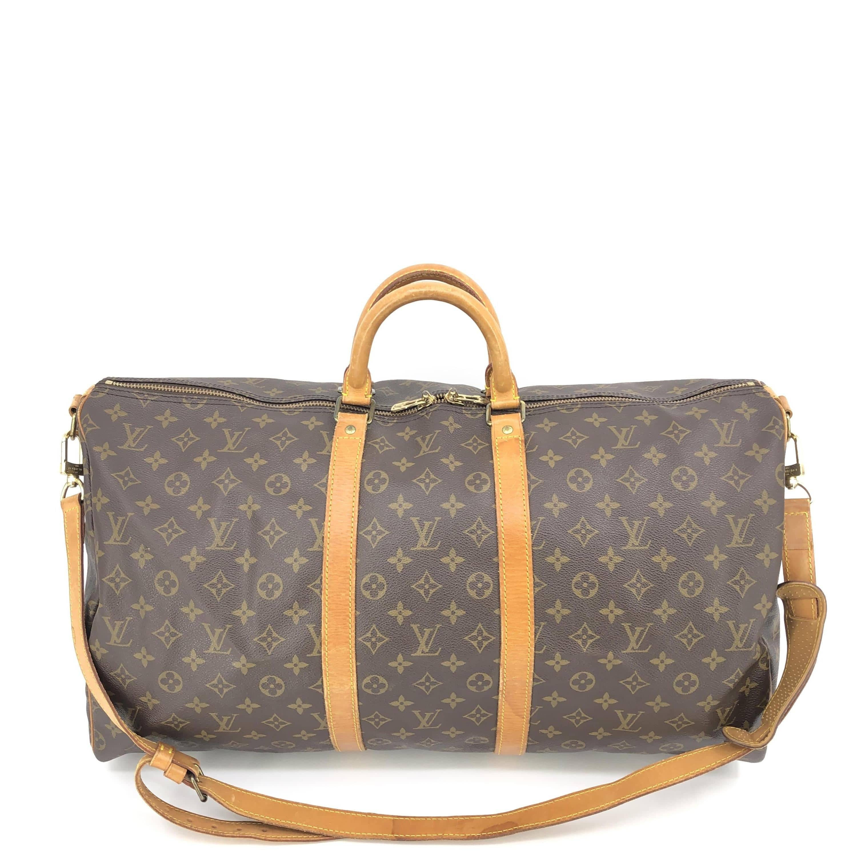 Louis Vuitton Louis Vuitton Monogram Keepall Bandouliere 55 Handbag C318014