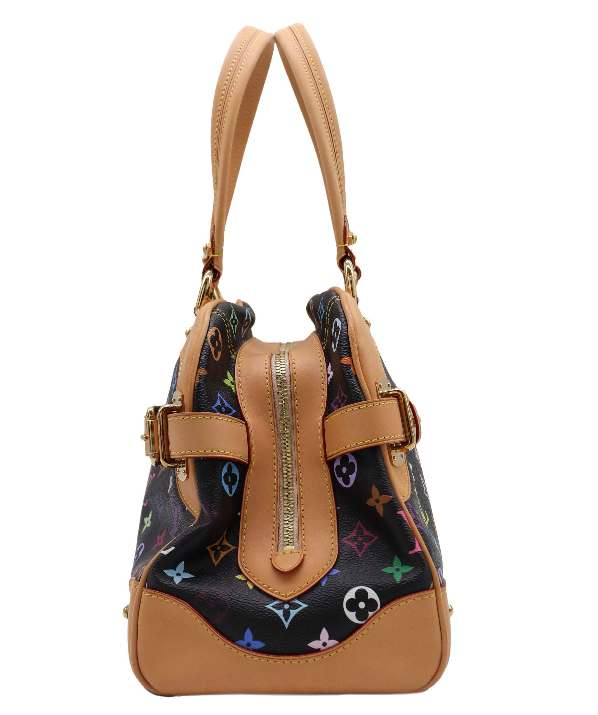 LOUIS VUITTON LOUIS VUITTON Monogram Multicolor Claudia Hand Bag Black M40194 LV Auth 28182A