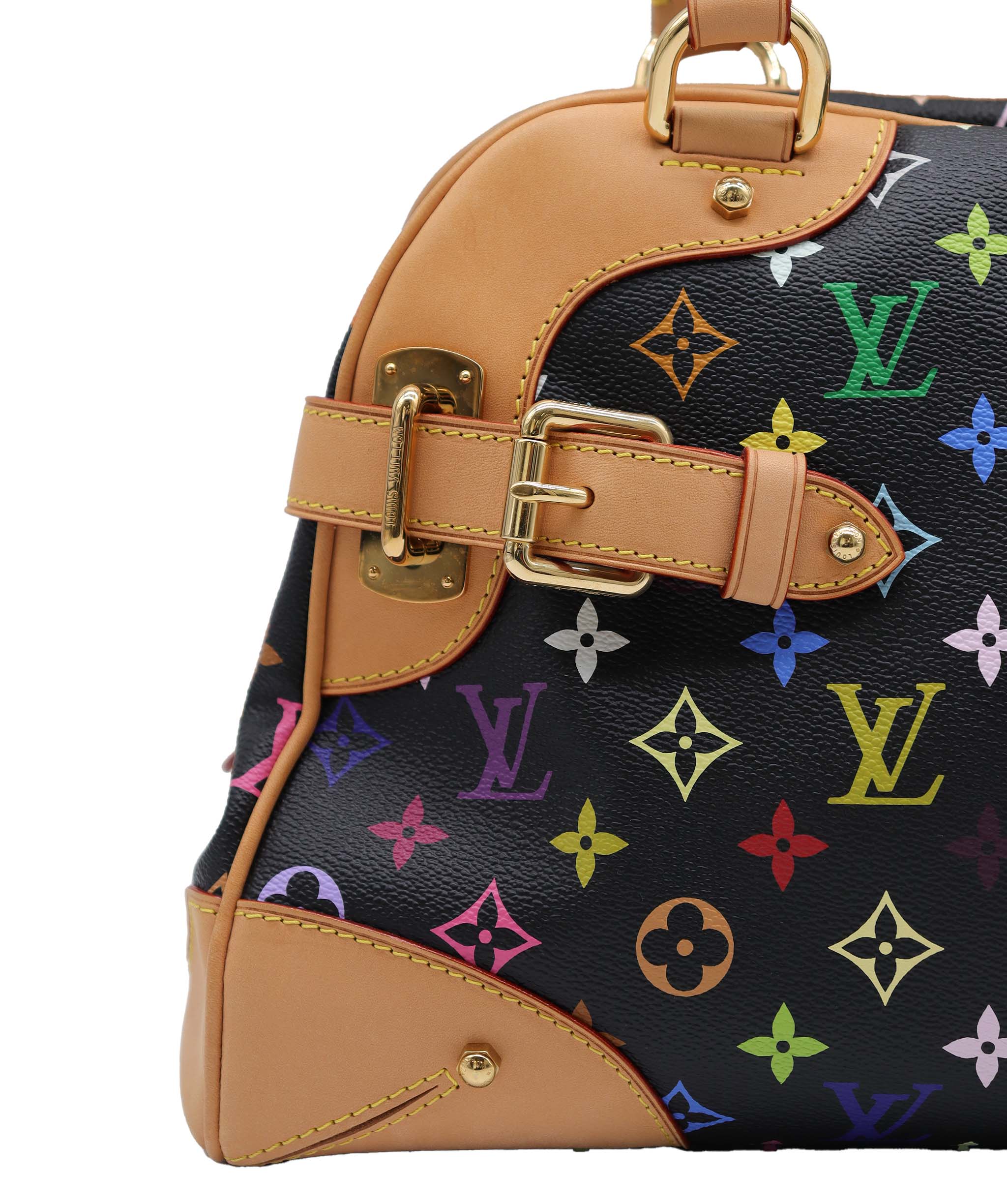 LOUIS VUITTON LOUIS VUITTON Monogram Multicolor Claudia Hand Bag Black M40194 LV Auth 28182A