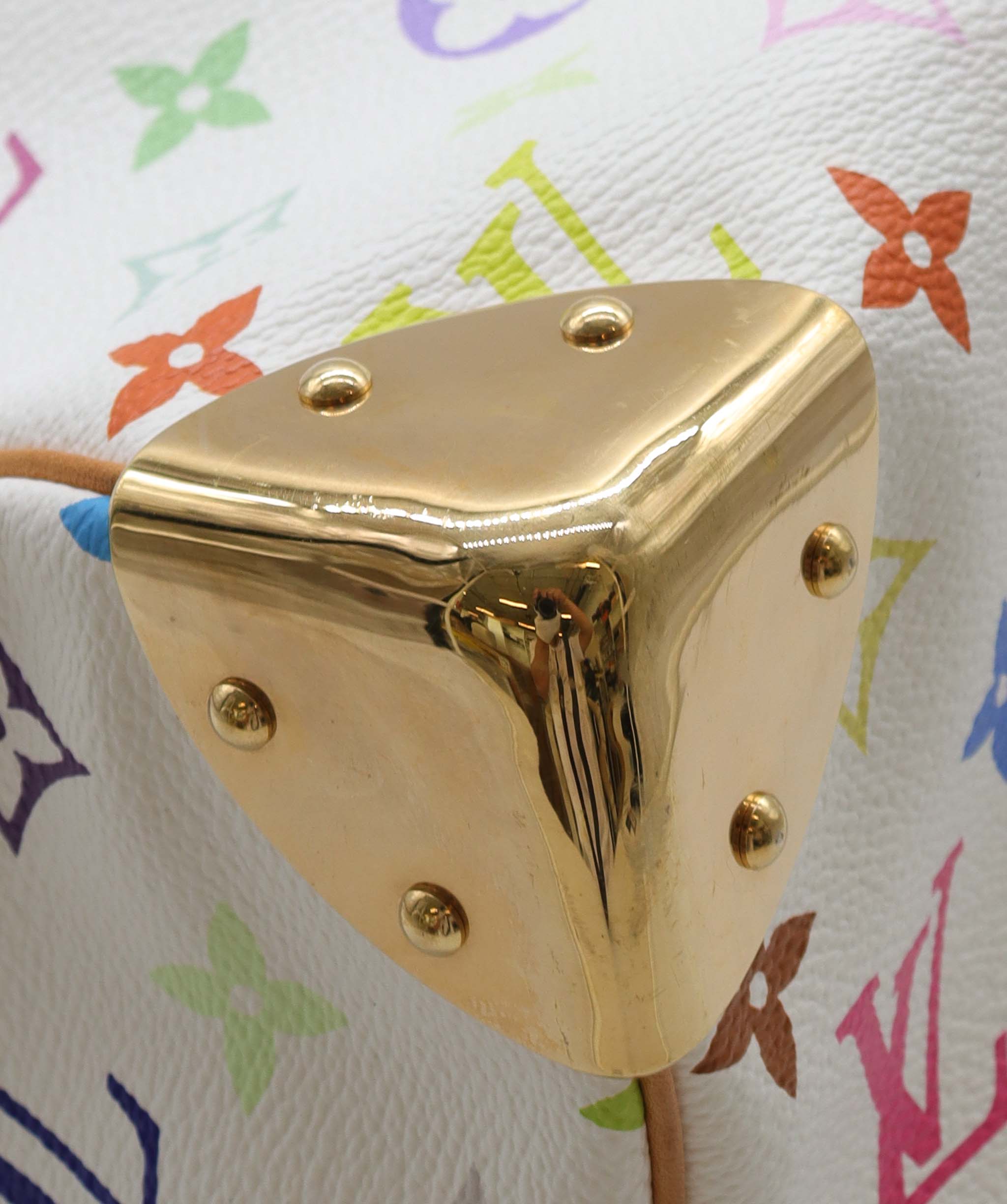 Louis Vuitton LOUIS VUITTON Monogram Multicolor Keepall
45 Boston Bag White M92641 Auth 79258A DXBS2490