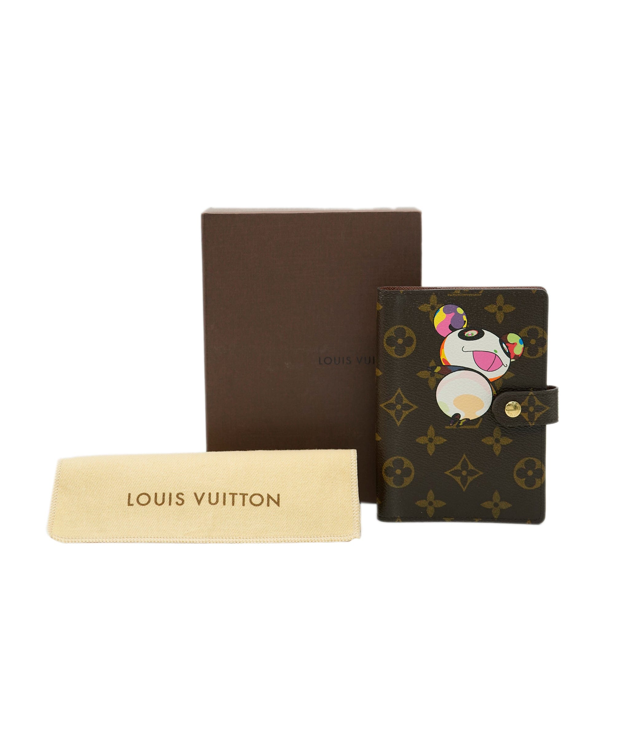 Louis Vuitton LOUIS VUITTON Monogram Panda Agenda PM Day Planner Cover R20011 LV Auth ac2579A DXBV0103