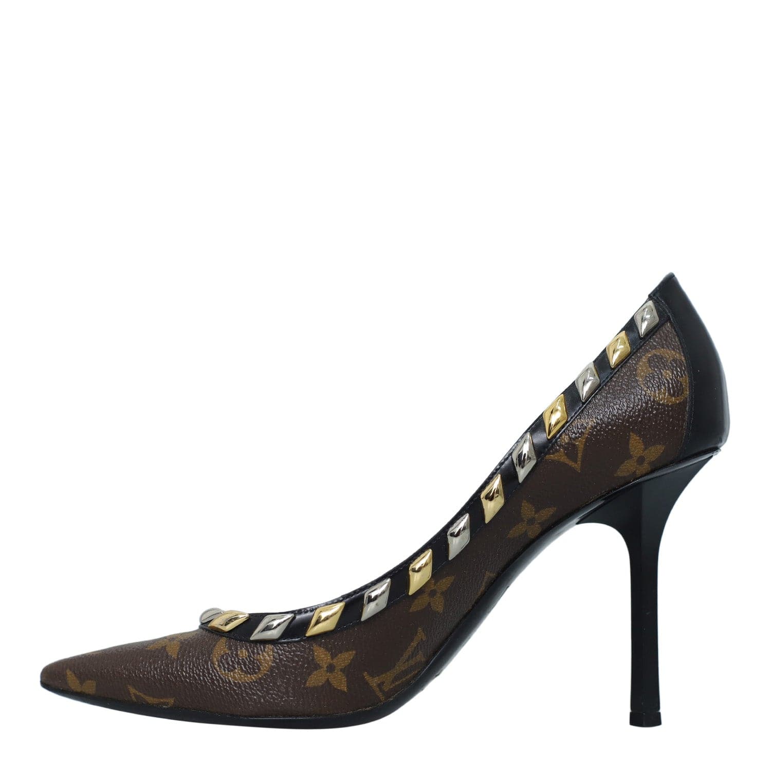 Louis Vuitton Louis Vuitton Monogram Studs Pointed Toe Pumps
