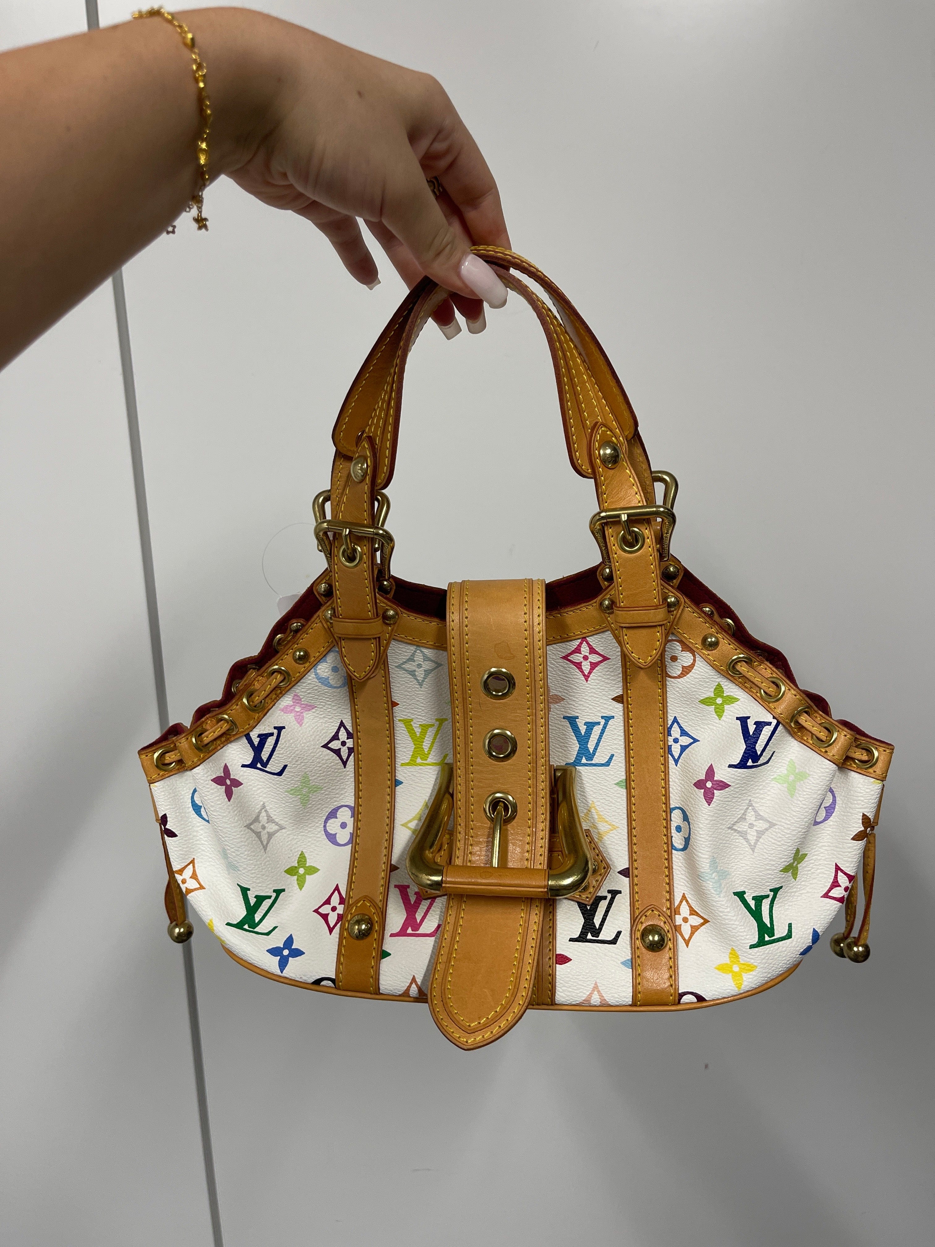 LOUIS VUITTON LOUIS VUITTON Multicolor Theda PM White M92347 B0620U6ZXM