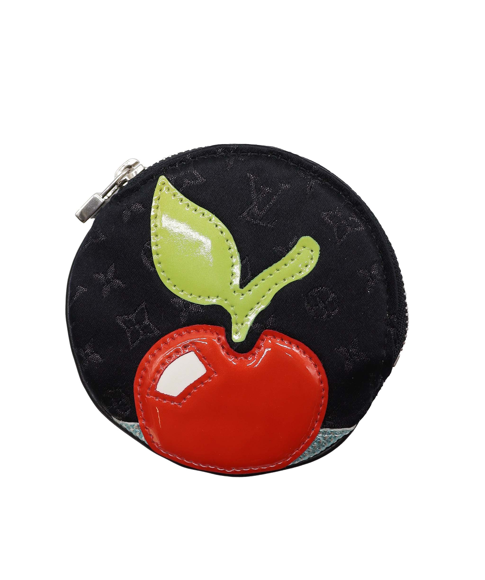 Louis Vuitton Louis Vuitton Portemonnaie Ron Monogram Satin Black Red Wallet DXBS3660