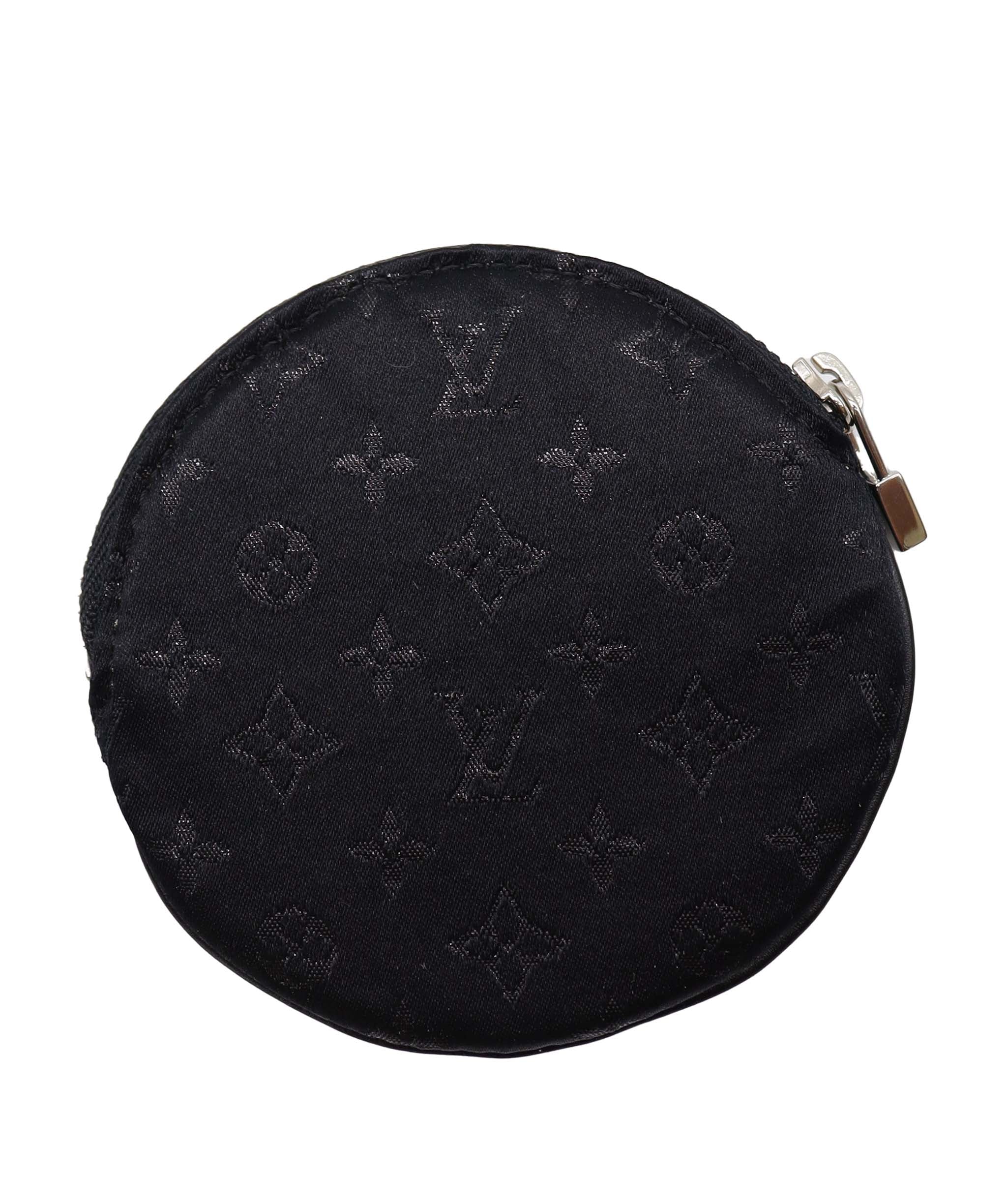 Louis Vuitton Louis Vuitton Portemonnaie Ron Monogram Satin Black Red Wallet DXBS3660